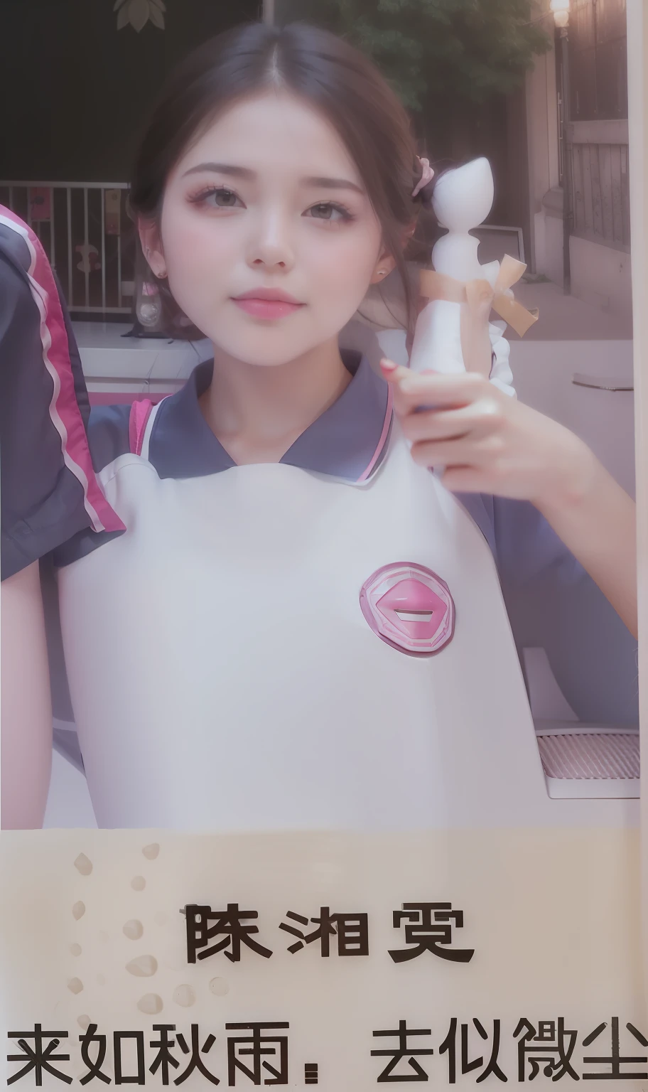 Super sweet girl,The face is very sexy, smooth and delicate,The skin is delicate, smooth and delicate,Has cute and cute,Has delicate and sexy lips,There is a pink and delicate and childish makeup