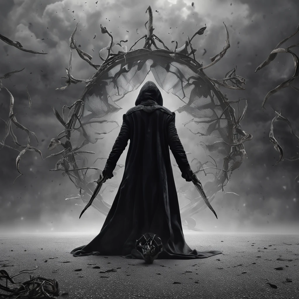 Best quality, Masterpiece, photograph realistic:1.4, surrealism, Dream-like,fusionart, Shadowdancer, shadow magic, darkness control, stealth, shadowstep, umbral spells, hidden blade,
