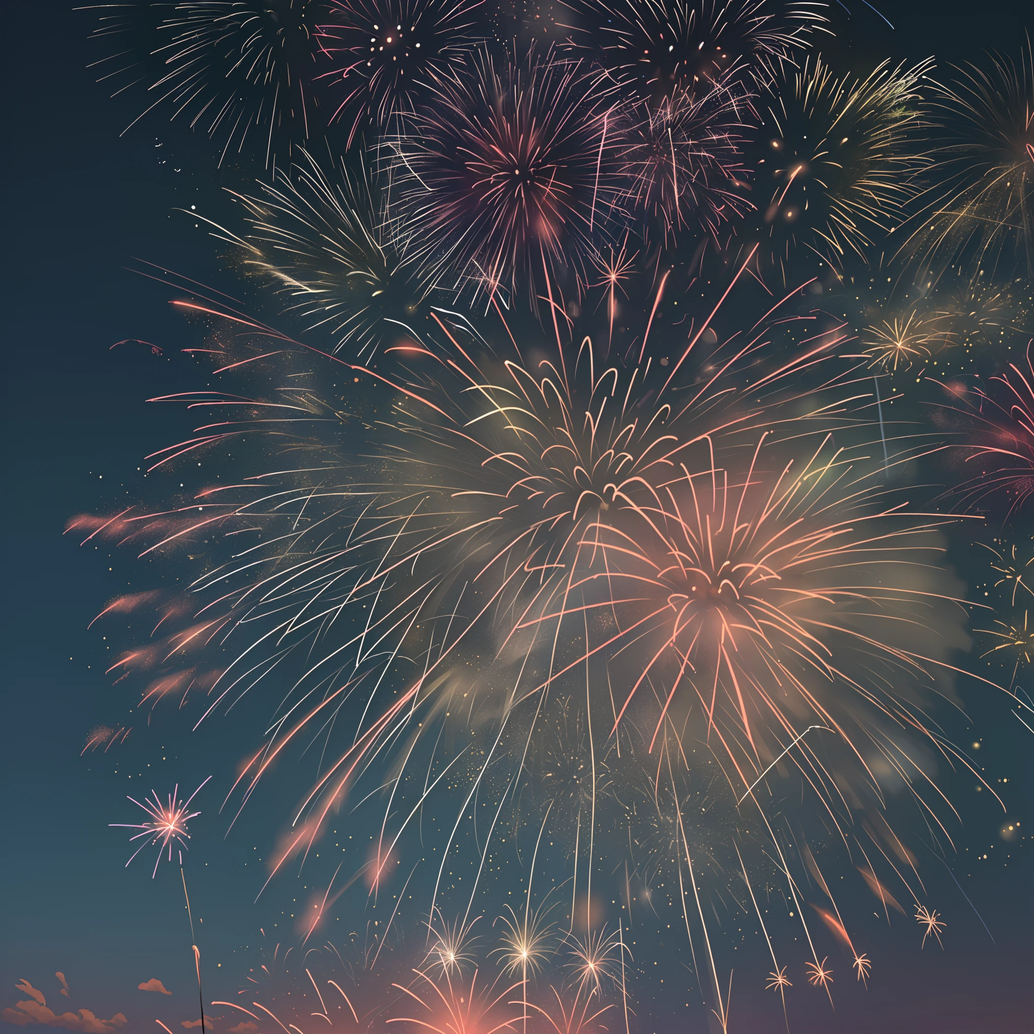 Summer fireworks、(No person 1:2)