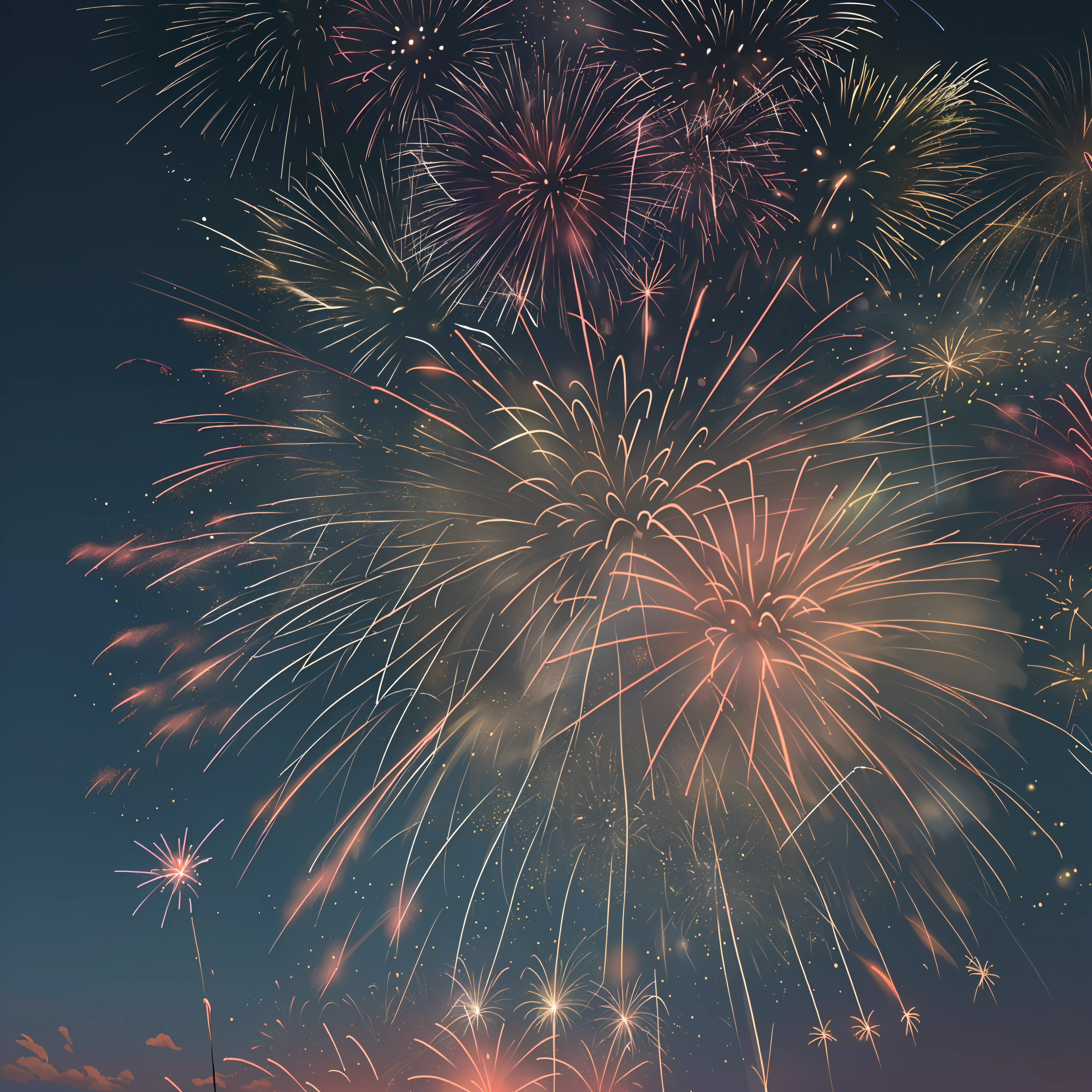 Summer fireworks、(No person 1:2)