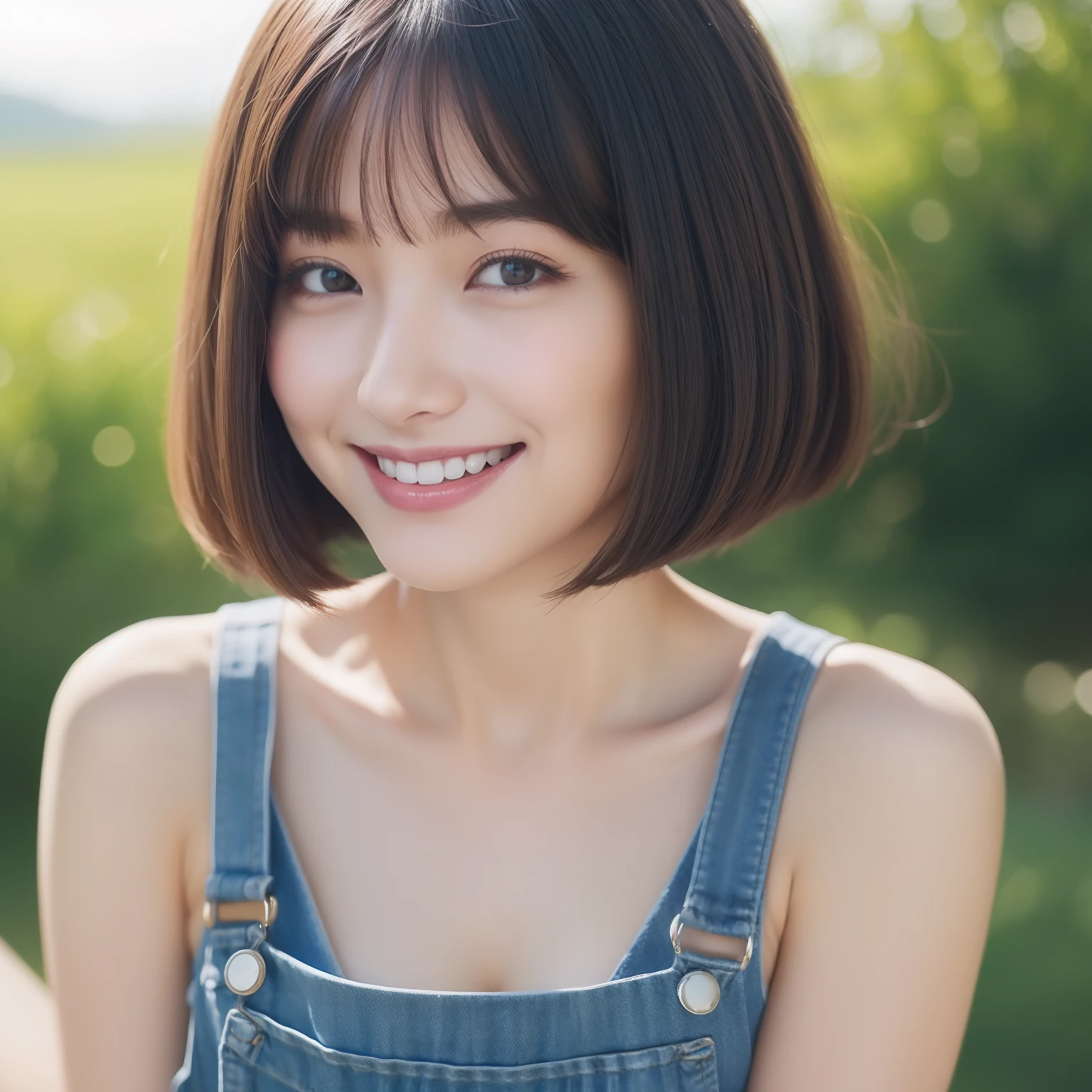 top-quality、Overall、Colossal tits、cute little、Delicate、dual、Bob Hair、a smile