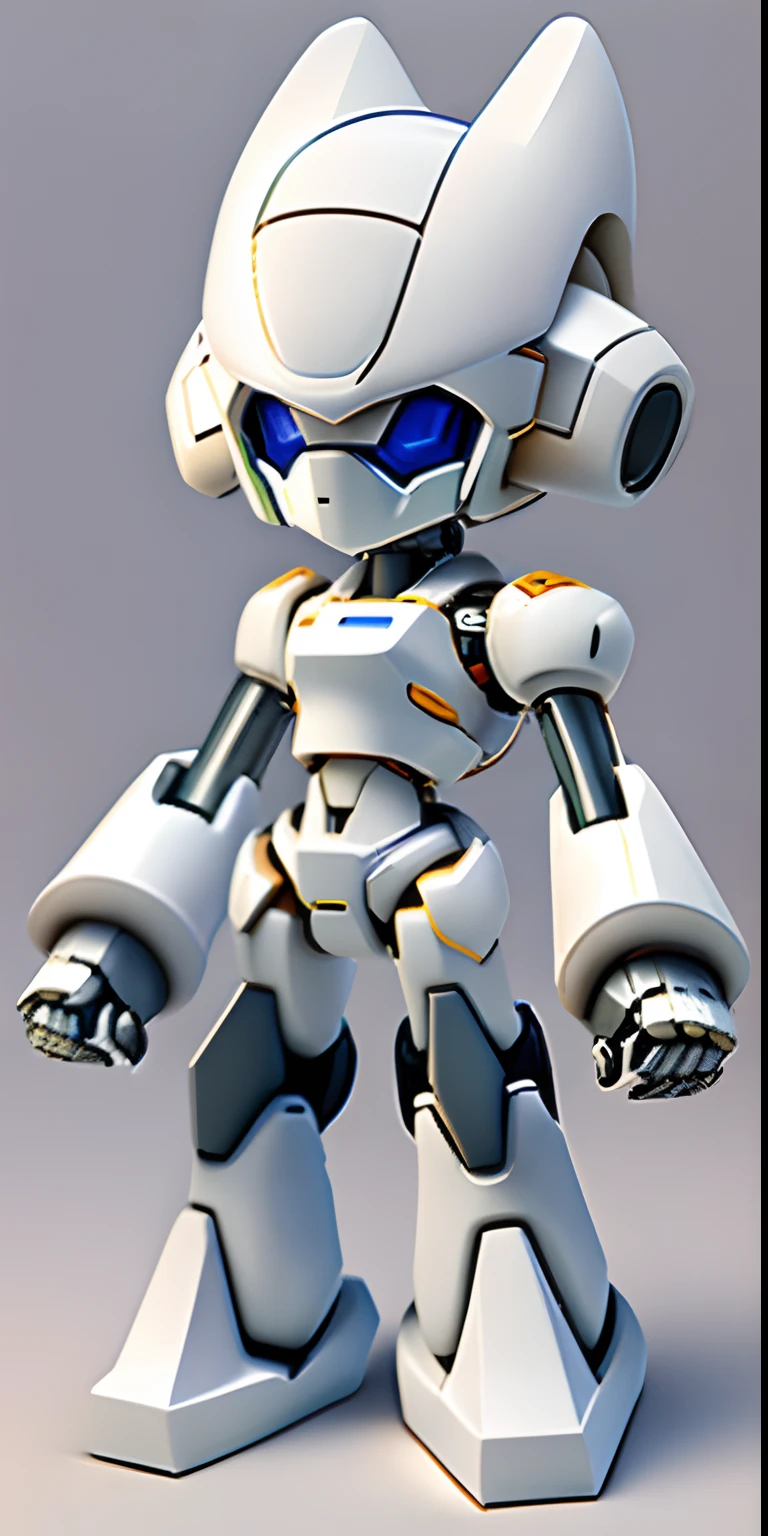 Drawing of a robot with a big head and a big body, ferra white mecha, white color mecha, mecha human, Mecha suit, full body mecha suit, white mech bot, anime robotic mixed with organic, female mecha, mechanoid, girl in mecha cyber armor, white metal neocubism armor, Humanoid mech