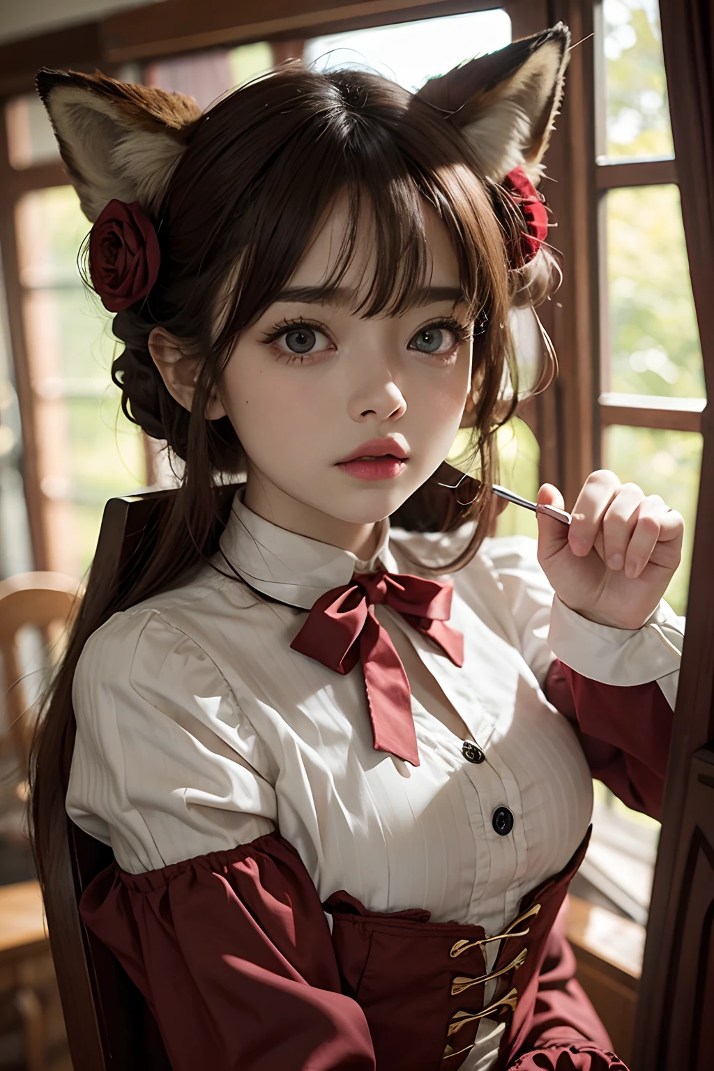 Fox eyes,a ,orthofacial,period costume