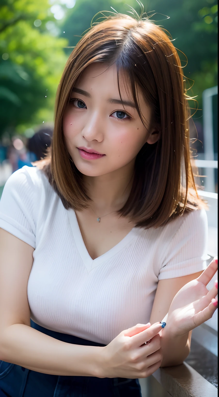 ((Highest quality)), ((masterpiece)), (detailed), Japanese,Street Corner,Beauty,Mature Woman