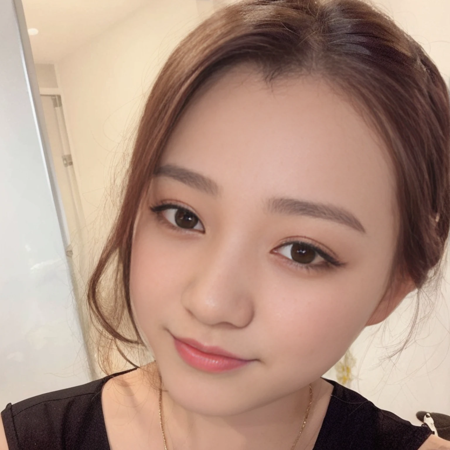 there is a woman that is taking a selfie in a mirror, xintong chen, 2 , 2 8 years old old, 3 0 years 30 year-old woman, 3 2 - year - old, wenfei ye, Yoshitomo Nara, xision wu, 2 3 years old