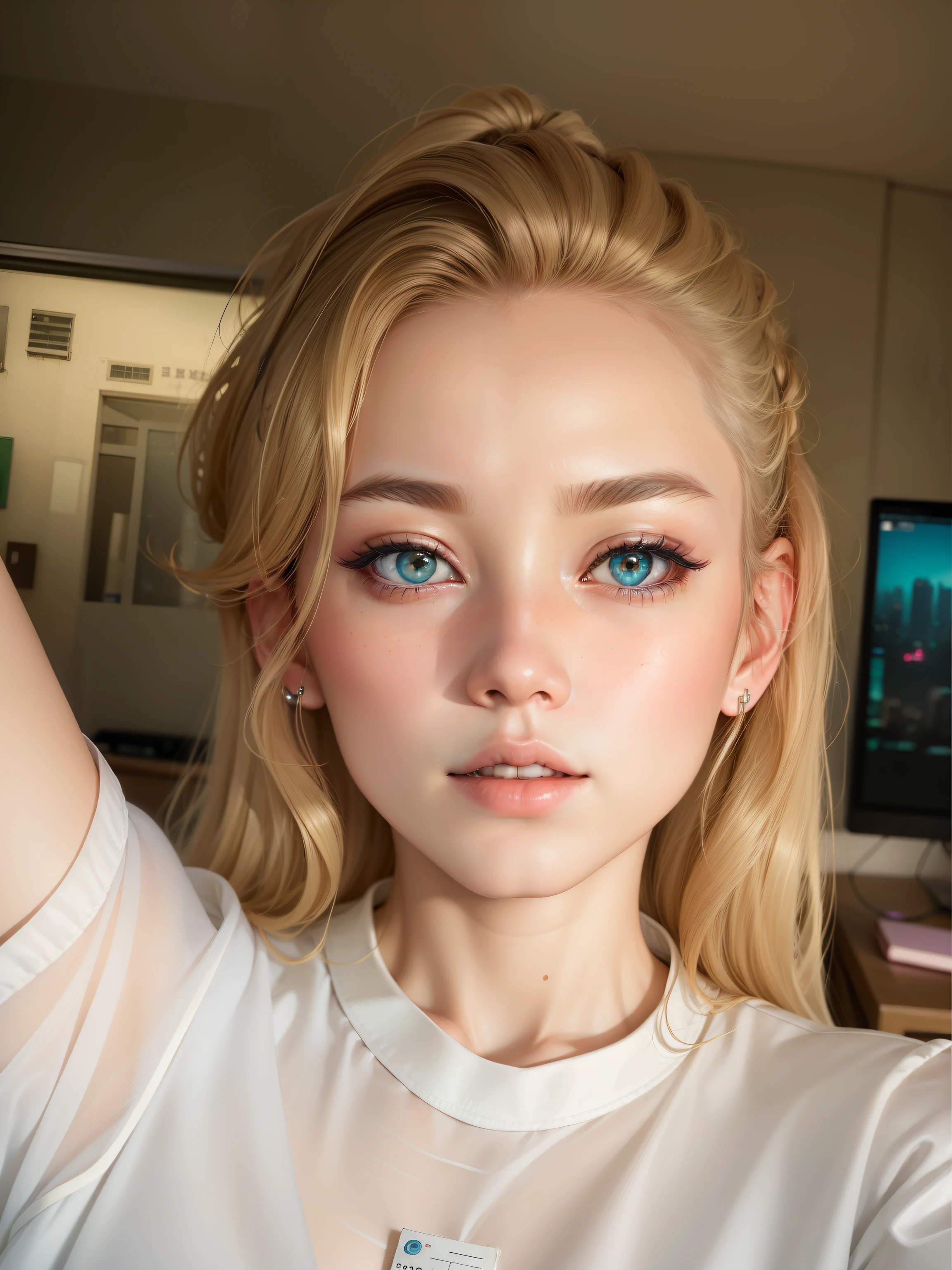 (((tmasterpiece)))、(((topquality)))、((Ultra-Resolution))、(High-definition computer illustration)、((extreamly delicate and beautiful))、city   of the future、cinematiclight、独奏、Esbian for the whole body、ciberpunk、2040s、Animesk、dreamy cyberpunk girl、rainbow hair、Christian Dior's style、Popular on ArtStationH、Rachel Walker、
