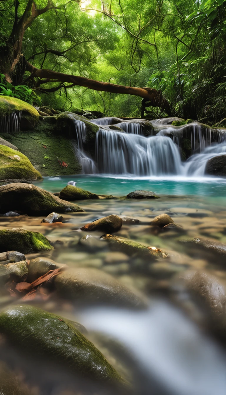 In an idyllic setting, Nature harmoniously reveals all its beauty. Crystal clear streams gently meander through the landscape, Its clarity, Refreshing water sparkles in the sun. Along its banks, Lush vegetation creates a natural carpet, The majestic trees lean gracefully,Drink from the water that flows through.
A corner of this natural paradise, The waterfall falls subtly from the rocky slope, Create soft, A soothing symphony,The water kisses the surface of the water below. The soothing sound of running water fills the air with a sense of tranquility, Invites contemplation and relaxation.
When the sun shines in the blue sky, A true natural wonder comes to life with the presence of butterflies. colorful、Vibrant wings, They danced in the air, Float elegantly among the flowers that dot the environment. His delicate and joyful movements in the landscape,Examining a feeling of freedom and purity。.
The air is filled with the scent of wildflowers,Take care of the surroundings, Add fragrance to the environment with the presence of sweetness. sunlight passing through foliage, Create soft shadows and light contrasts, Give the place a magical atmosphere.
It is a place of refuge and peace, Wildlife and nature are intertwined,Choreographed harmoniously. A place to forget the troubles of the outside world, Soak up the tranquility of the environment,A deep connection with the essence of nature.