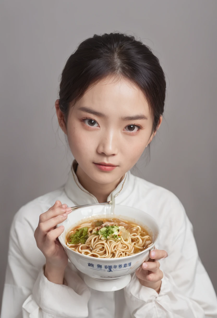 Yi Yang Qianxi eats noodles in the toilet