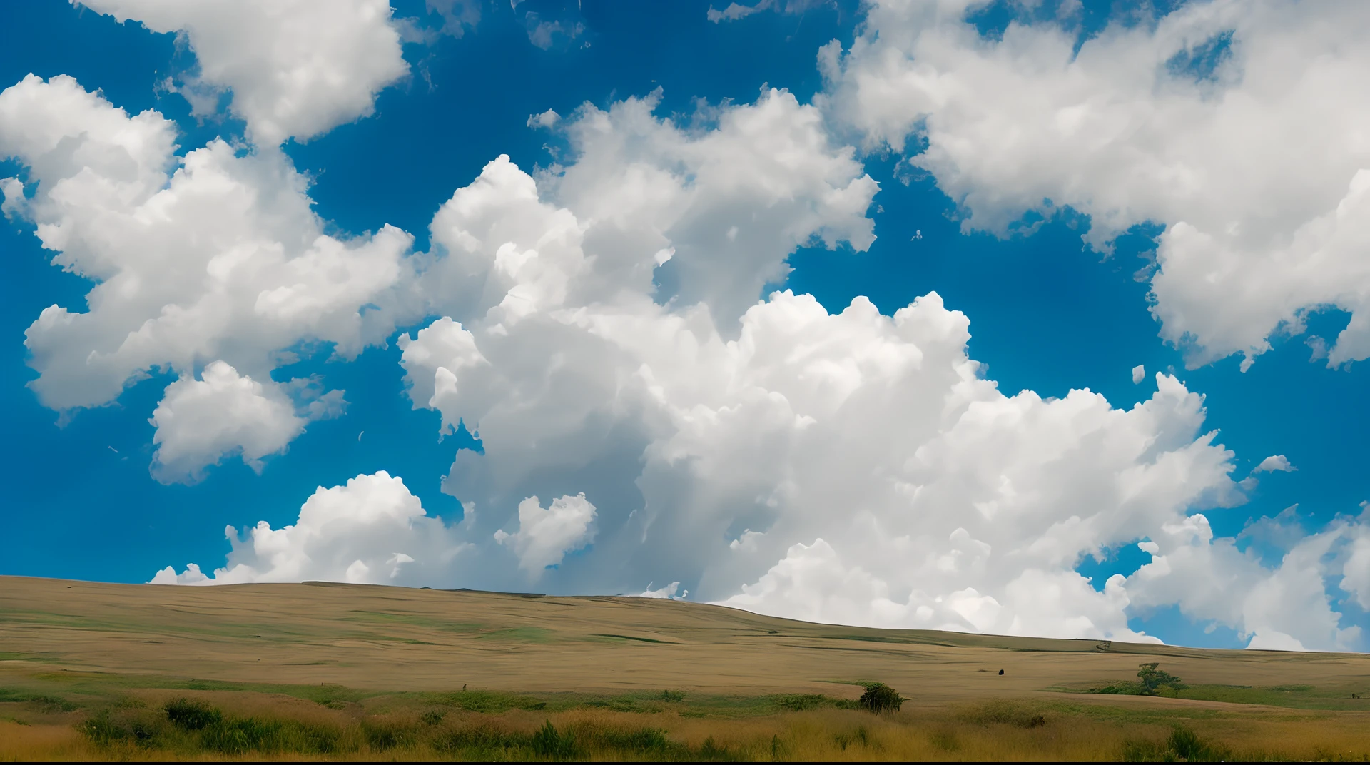 Immerse yourself in the vastness of the sky as you capture a shot of billowing white clouds against the brilliant blue canvas. Billowing clouds, Vastness, Dynamic, Skyward, Whimsical. Ultra realistic. National Geographic. Canon EOS-1DX Mark III. Wide-angle lens. f/11 aperture. Midday. Landscape photography. Kodak Portra film. --auto --s2