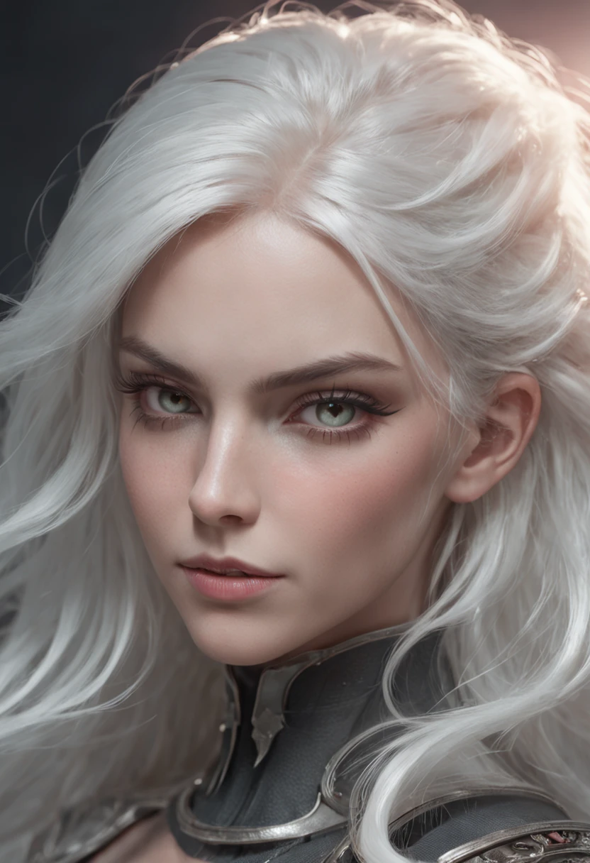 an ice goddess with white hair and lightning around her, renda preta , corpo inteiro, nice perfect face with soft skinice perfect face, pilotando uma motocicleta, retrato de arte conceitual por Greg Rutkowski, Artgerm, Hyper-detailed and intricately detailed Gothic art trending in ArtStation's triadic colors, genial, detalhes intrincados, tela inicial, cores complementares, arte conceitual de fantasia, 8K resolution, Obra-prima do deviantart, oil painting, heavy strokes,