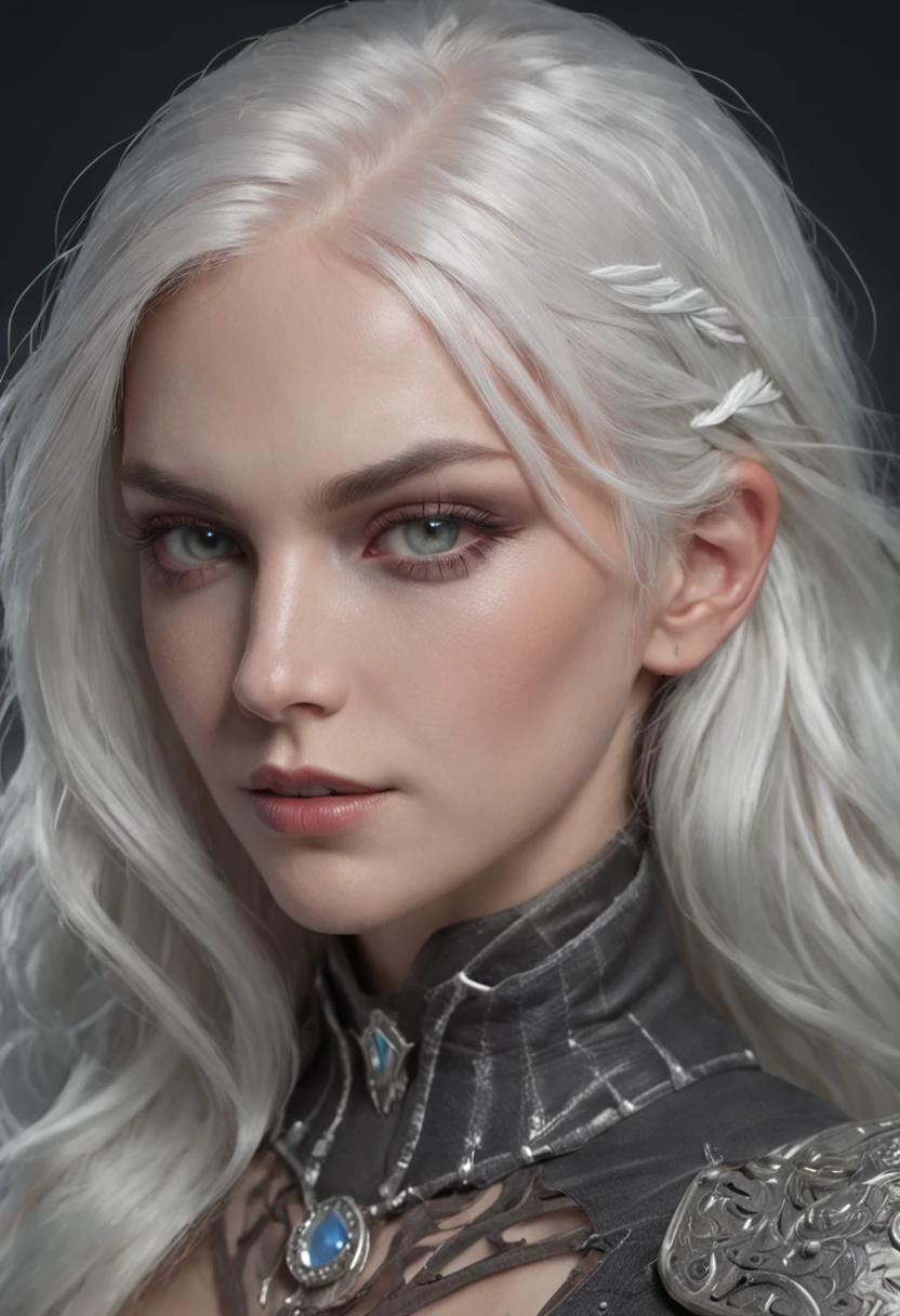 an ice goddess with white hair and lightning around her, renda preta , corpo inteiro, nice perfect face with soft skinice perfect face, pilotando uma motocicleta, retrato de arte conceitual por Greg Rutkowski, Artgerm, Hyper-detailed and intricately detailed Gothic art trending in ArtStation's triadic colors, genial, detalhes intrincados, tela inicial, cores complementares, arte conceitual de fantasia, 8K resolution, Obra-prima do deviantart, oil painting, heavy strokes,