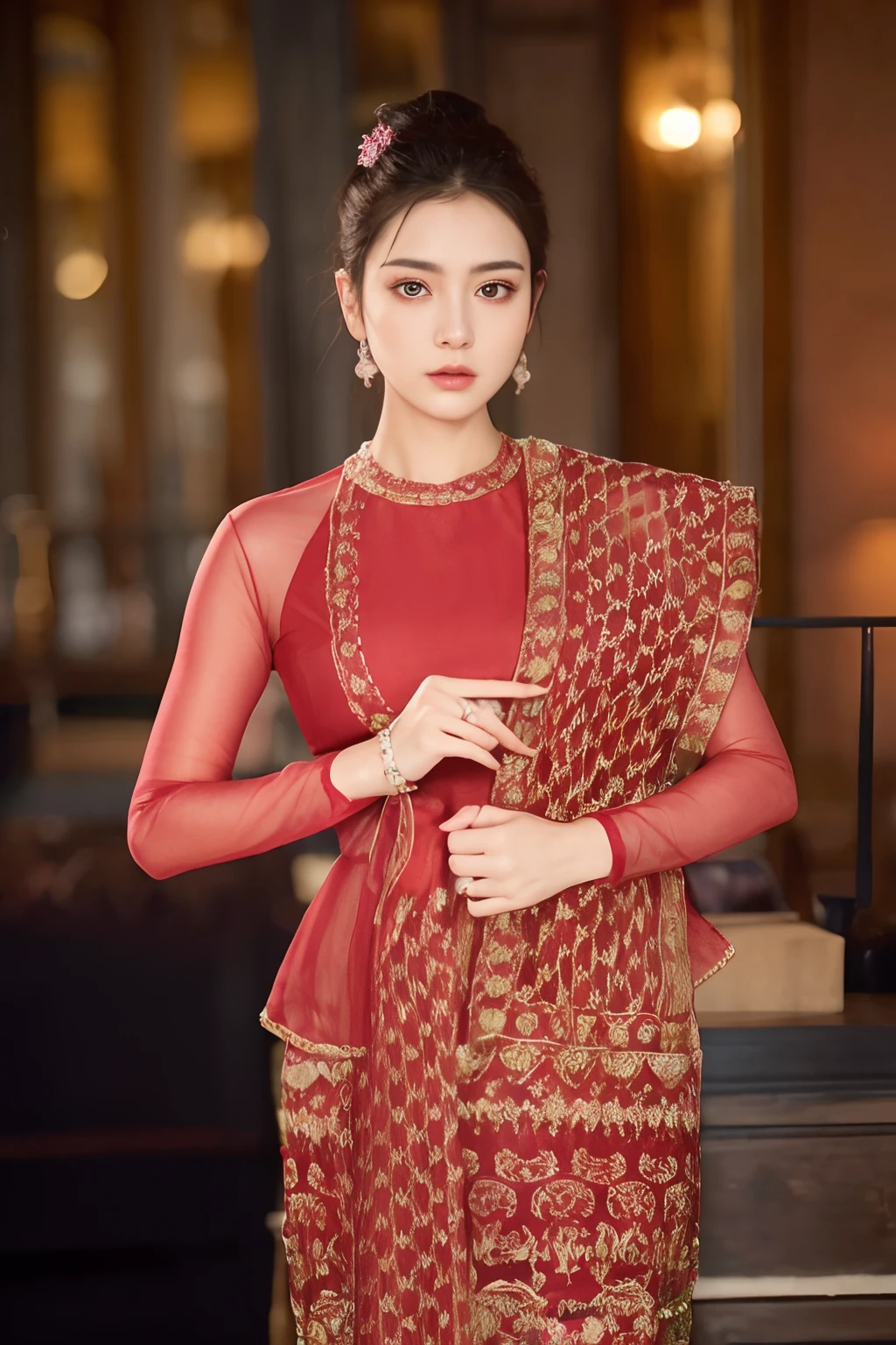 (8k, best quality, masterpiece:1.2),(realistic, photo-realistic:1.37),ultra-detailed,beautiful devil,upper body,face the front,looking away, change pink outfits