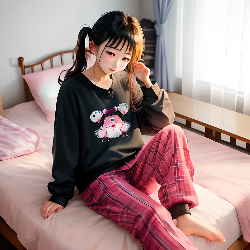 1girll,Play bundled games,(Hands are tied,Feet are tied)。