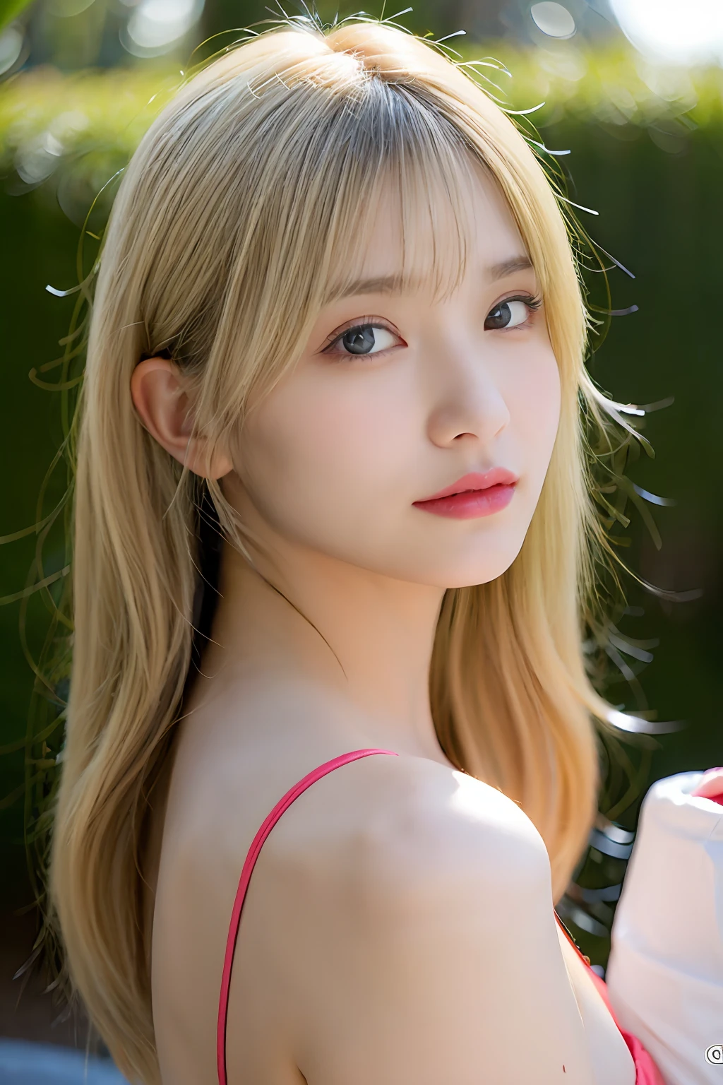 (photoRealstic:1.4)、(hyper realisitic:1.4)、(realisitic:1.3)、(Smooth lighting:1.05)、(Improved cinematic lighting:0.9)、32K、a blond、1 girl in、Realistic lighting、Back lighting、raytrace、(Image enhancement:1.4)、(Top quality real skins:1.4)、gals、(eyeshadows:0.9)(Beauty of skin texture: 1.1)、bbw、thick thight、a bed、micro bikini of luster