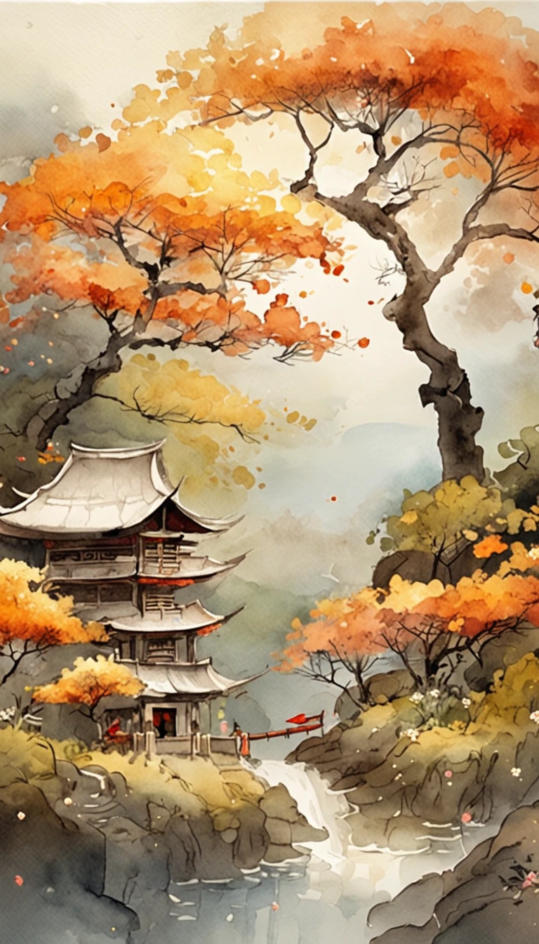 autumnal，full moon，traditional Chinese festivals，An idyllic Chinese mural, em cor azul escuro，nighttime scene， Layered landscape, monumental murals, Ricoh FF-9D, Golden Age aesthetics，The picture is clean，Leave white space