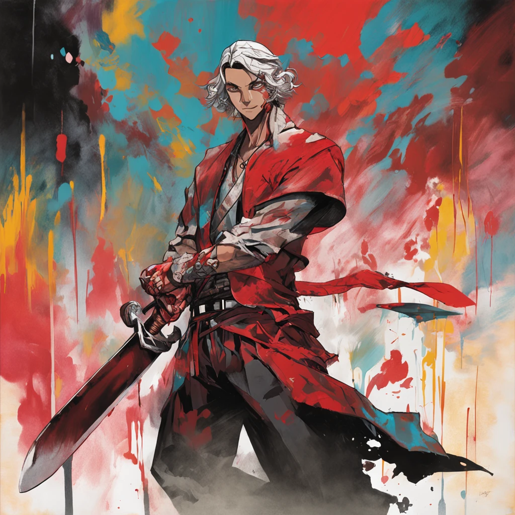 Anime characters with sword and red background, demon slayer artstyle, Kimetsu no yaiba, handsome guy in demon killer art, offcial art, key art, key visual, bleach manga style, Official artwork, striking manga artstyle, Otaku Gangasta, 4k manga wallpapers, demon slayer rui fanart, high detailed official artwork