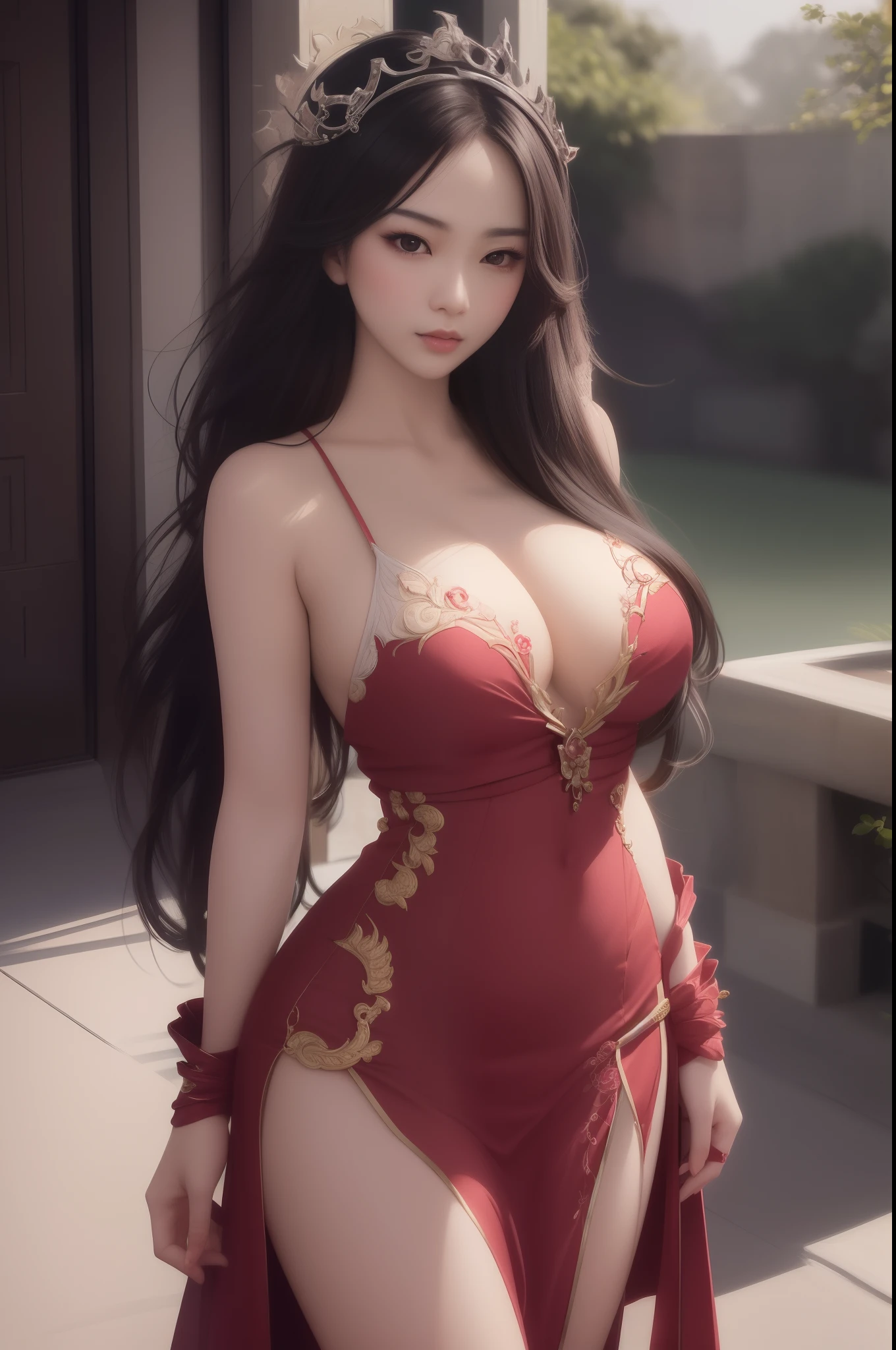 Sexy asian woman posing for photo in red dress, a beautiful fantasy empress, IG model | Art germ, Guviz-style artwork, trending on cgstation, ruan jia and artgerm, full-body xianxia, beautiful and seductive anime woman, Japanese goddess, WLOP et Artgerm, ((a beautiful fantasy empress))
