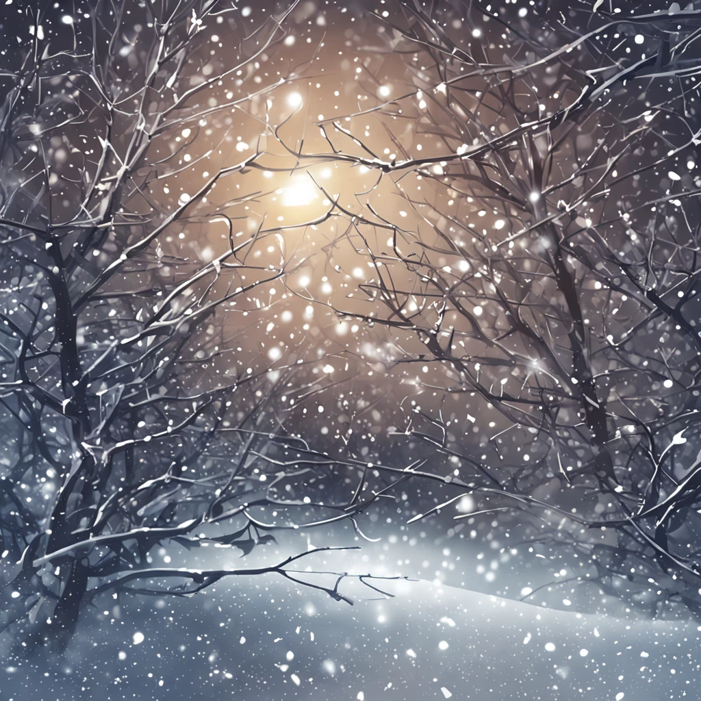 Image Type: Snowflakes sparkling in the winter night, resembling a dream. The subject of the image should be the snowflakes, capturing their beauty and sparkle. The art style should be a digital illustration, with a touch of surrealism. The inspiration for the art style can be drawn from artists like Rutkowski and their dream-like illustrations. The camera angle should be a close-up view, capturing the intricate details of the snowflakes. The image should have a soft, ambient light to enhance the sparkle of the snowflakes. The resolution should be high, preferably 8K or higher, to showcase the fine details. The image should have a cool-toned color palette to evoke the winter night atmosphere.