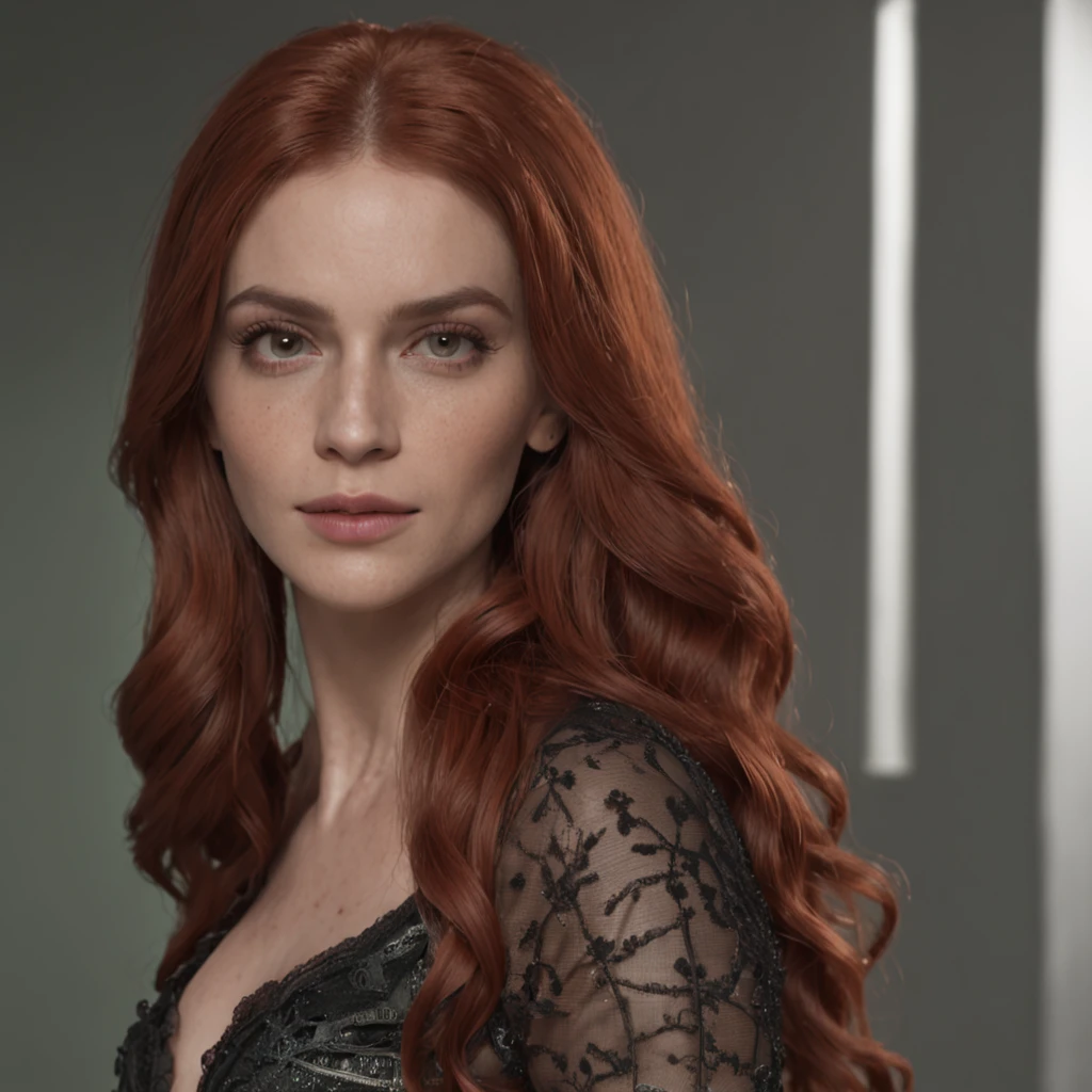 (Professional 3D rendering:1.3) de (Realistic:1.3) foto de arte mais bonita do mundo,mulher ruiva , (( epic fantasy elegant woman universe movies riverdale netflix, long red hair pale ginger clothes moss green and black )), Looking at camera, posing for camera, corpo inteiro 8k unidade render, sol refletindo vidro da janela, poros da pele, sardas sutis no seio nasal , very dark lighting, sombreamento, circunstanciado, rosto detalhado, (Vibrando, fotografia realista, Realistic, Dramatic, Escuro, foco nítido, 8k), (Clothes elegant desk shirt, cor roxa:1.4), ((((Use peles)))), (intrincado:1.4), decadente, (altamente detalhado:1.4), Pintura digital, rendering by octane, art stations, conceito-arte, liso, foco nítido, illustration, germe da arte, (Loish:0.23), Coffee on a table, manha tranquila anos 50, (global ilumination, studiolight, light volumetric), chuva forte, particles floating in light , patife, fantasia, Nosso, Corpo inteiroesbiano, ((Fundo escuro e antigo da cidade:1.3)),Art Etações