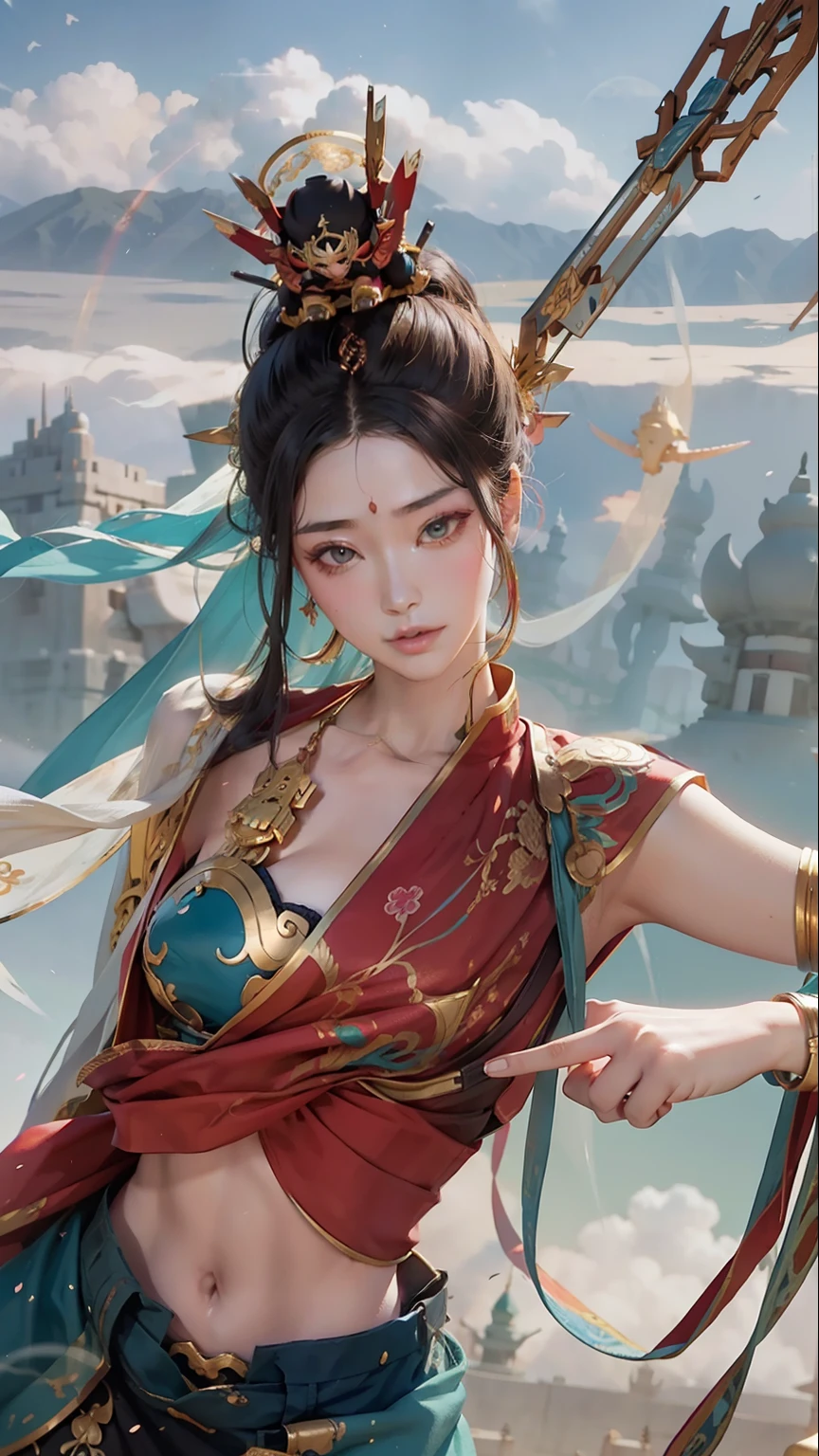 Oriental Beauty, Mecha Warrior, Fairy, Dunhuang Flying Sky