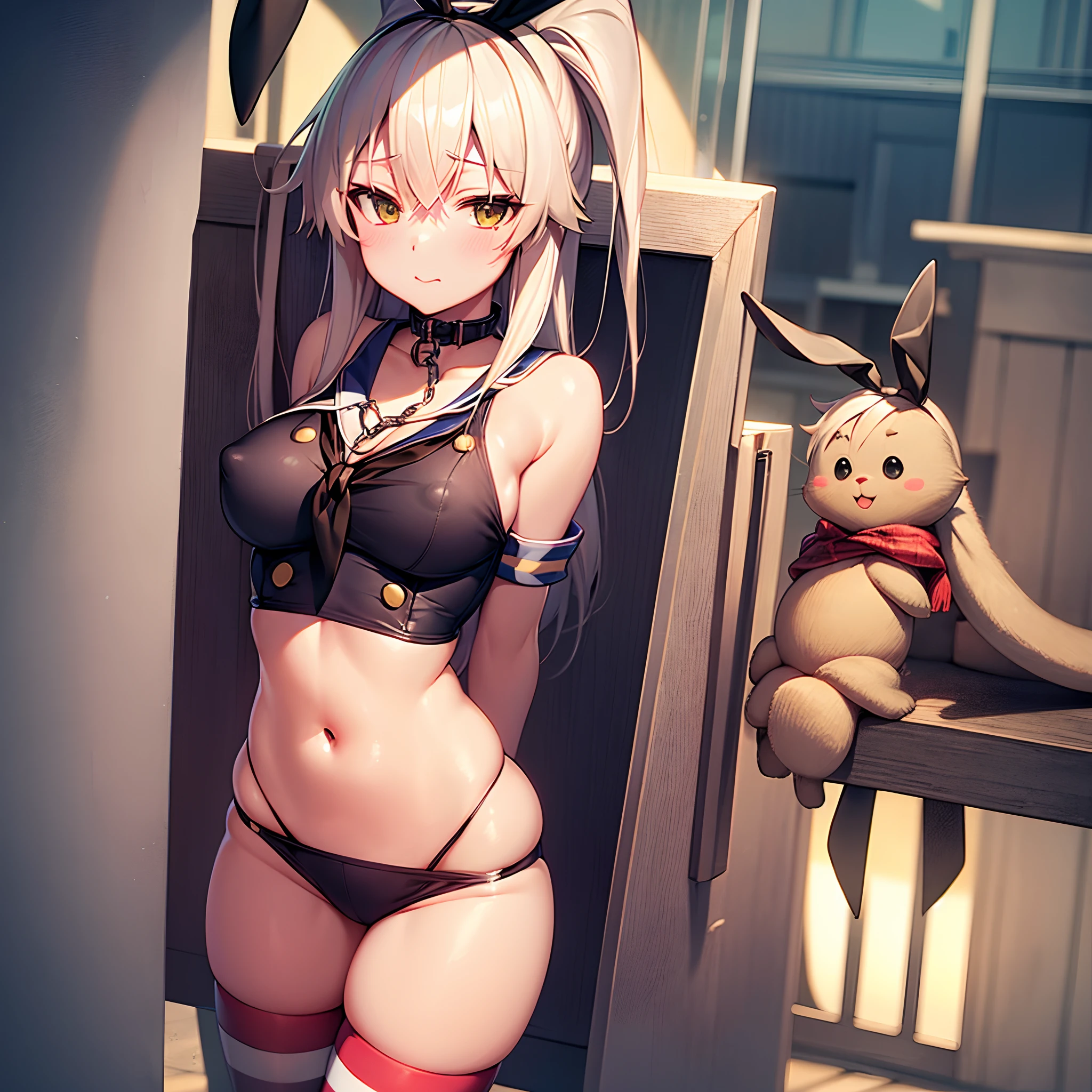 Ship This　Shimakaze　Detained　teats　Erect nipples　Shy face　chains　cute little