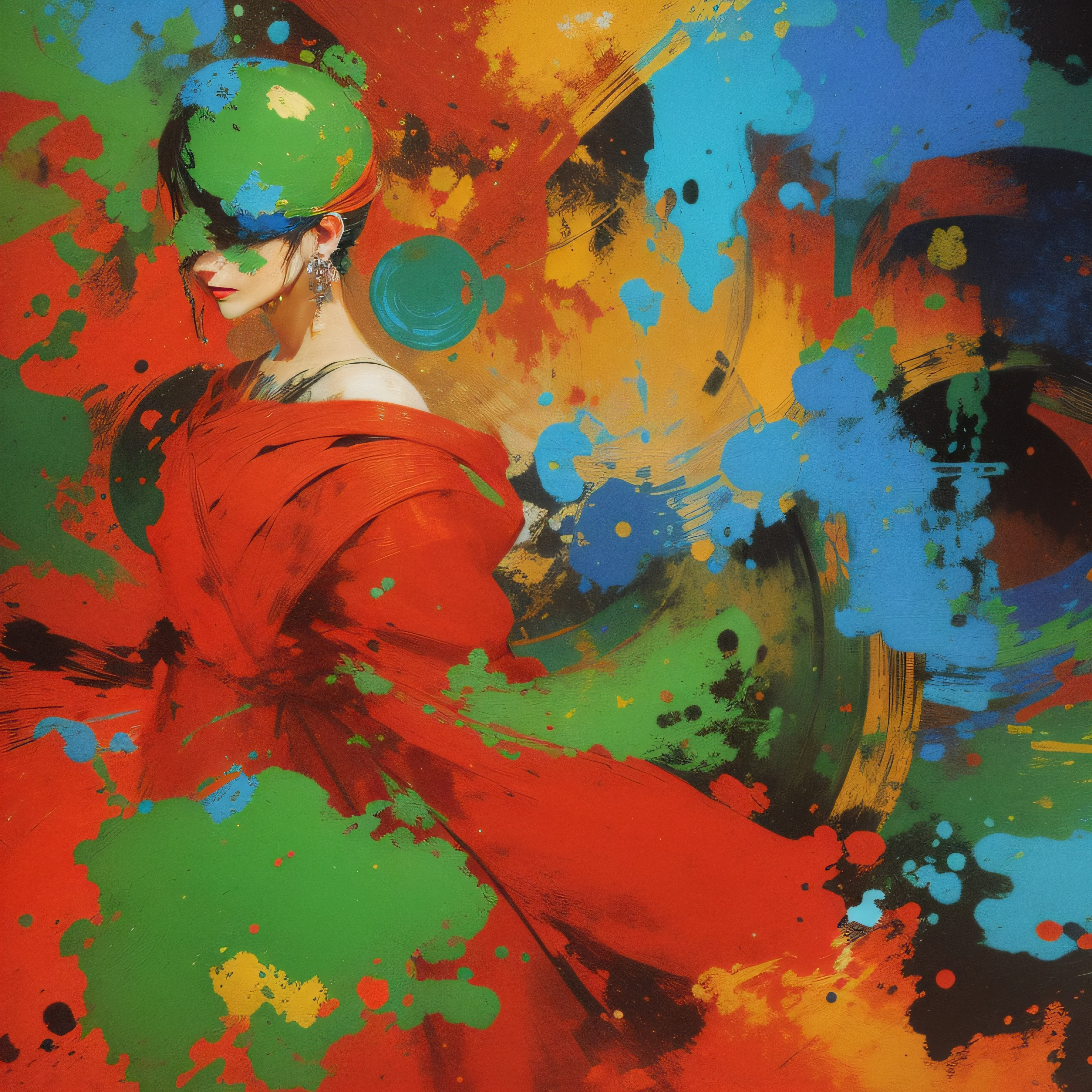 A painting of a woman from ancient Greece, abstrato