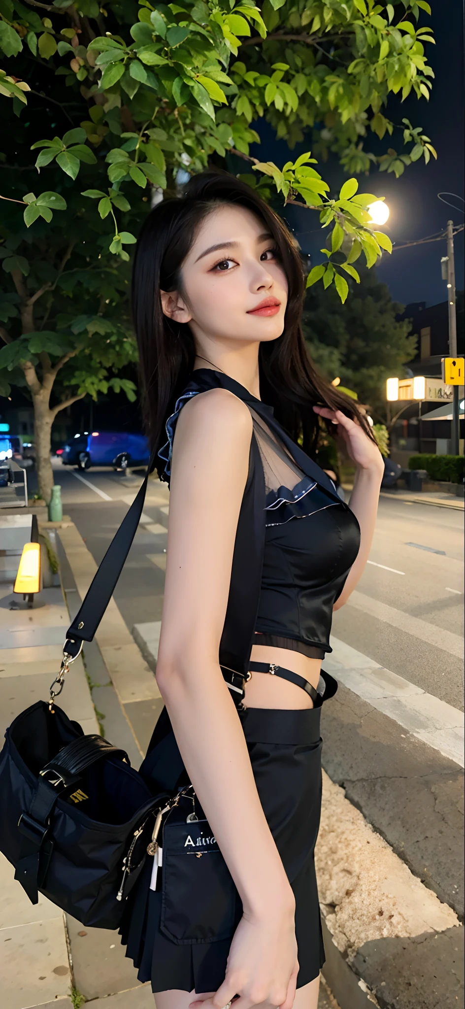 (((Medium hair))), best qualtiy, 8K, hdr, A high resolution, absurderes:1.2, blur backgroun, Background bokeh:1.2, photography of, (RAW photo:1.2), (真实感:1.4), (Masterpiece:1.3), (complexdetails:1.2), 1girll, 独奏, japanaese girl, delicated, Beautiful detailed, (Delicate double eyelids), (Detailed facial features), Bigboobs, (((Large breasts))), Skin Firm, (Looking_at_peeping at the viewer), From_Front, (being thin),(best qualtiy:1.4),(超A high resolution:1.2),cinematic lighitnglamplight,(Extremely detailed illustration),(Gloss on lips,best qualtiy,超A high resolution,depth of fields,Caustics,Extensive illumination,naturalshadow,85mm, f/1.4, iso 200, 1/160s:0.75),1girll, Solo, (((Silk vest))) Smile, ((silk garment,pleatedskirt,Classroom))