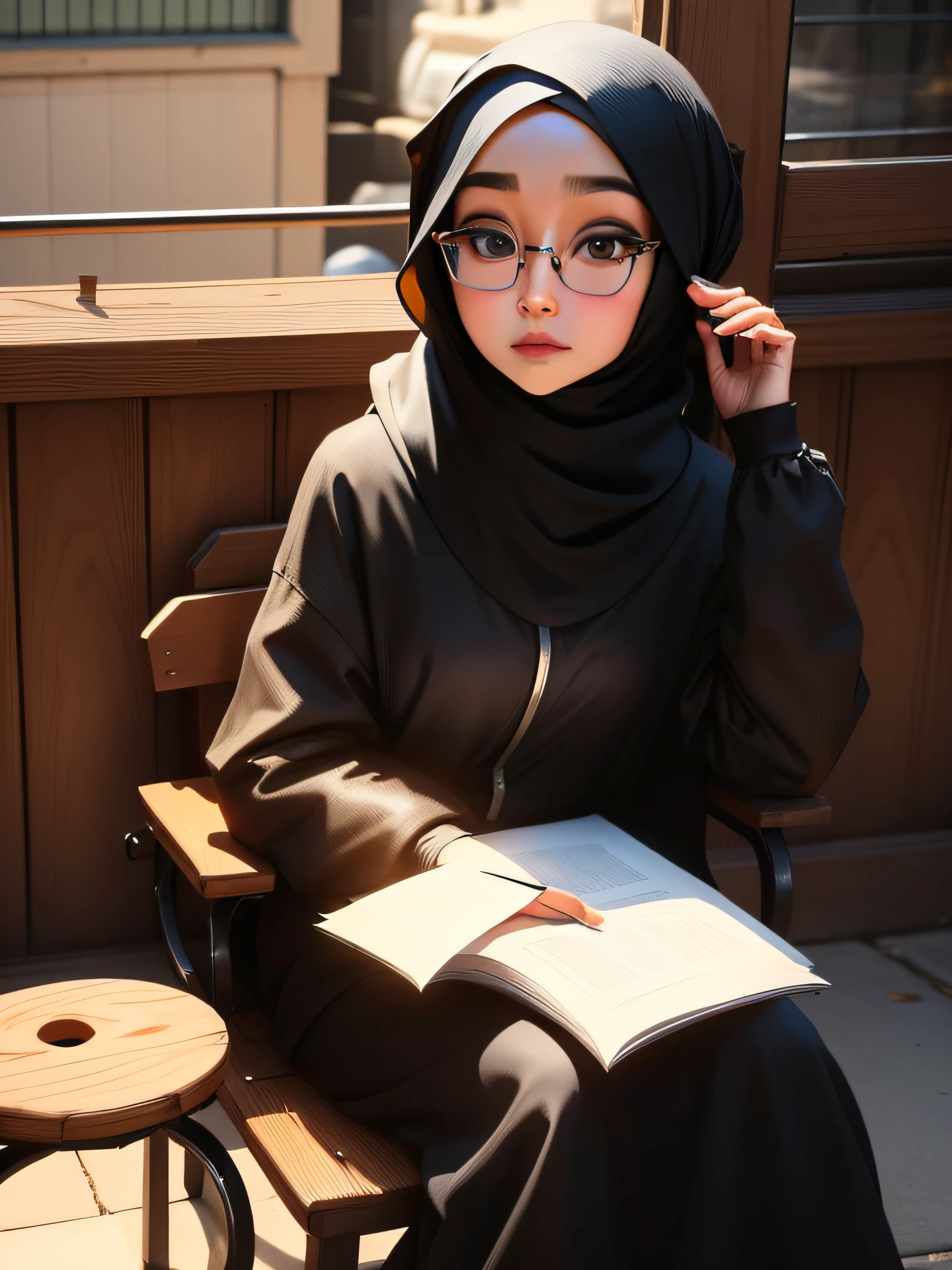 araffe woman in hijab holding a book in a room, korean girl, korean woman, wearing casual clothes, anime girl in real life, wearing casual clothing, young middle eastern woman, an asian woman, young asian woman, standing in class, a young asian woman, anime girl cosplay, casual pose, asian woman, white hijab, anime woman, wearing beautiful clothes, fixed fingers