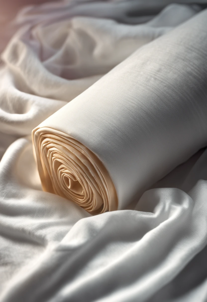 a white cloth covering a product, with lighting