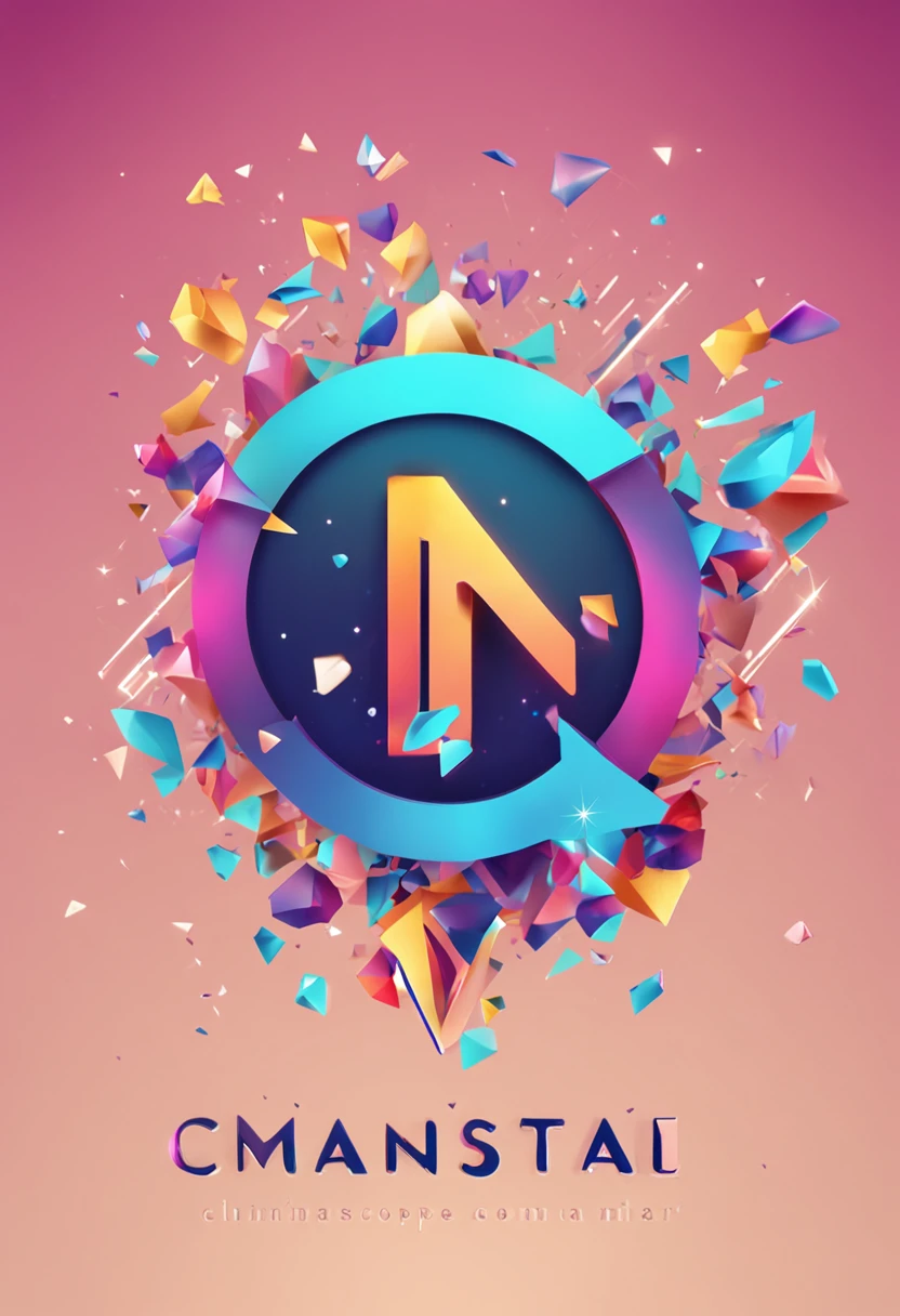 Develop an image of a minimalist logo with the word Fantasia and the number N9 highlighted, com um fundo diamantado que adicione um toque de brilho e glamour.