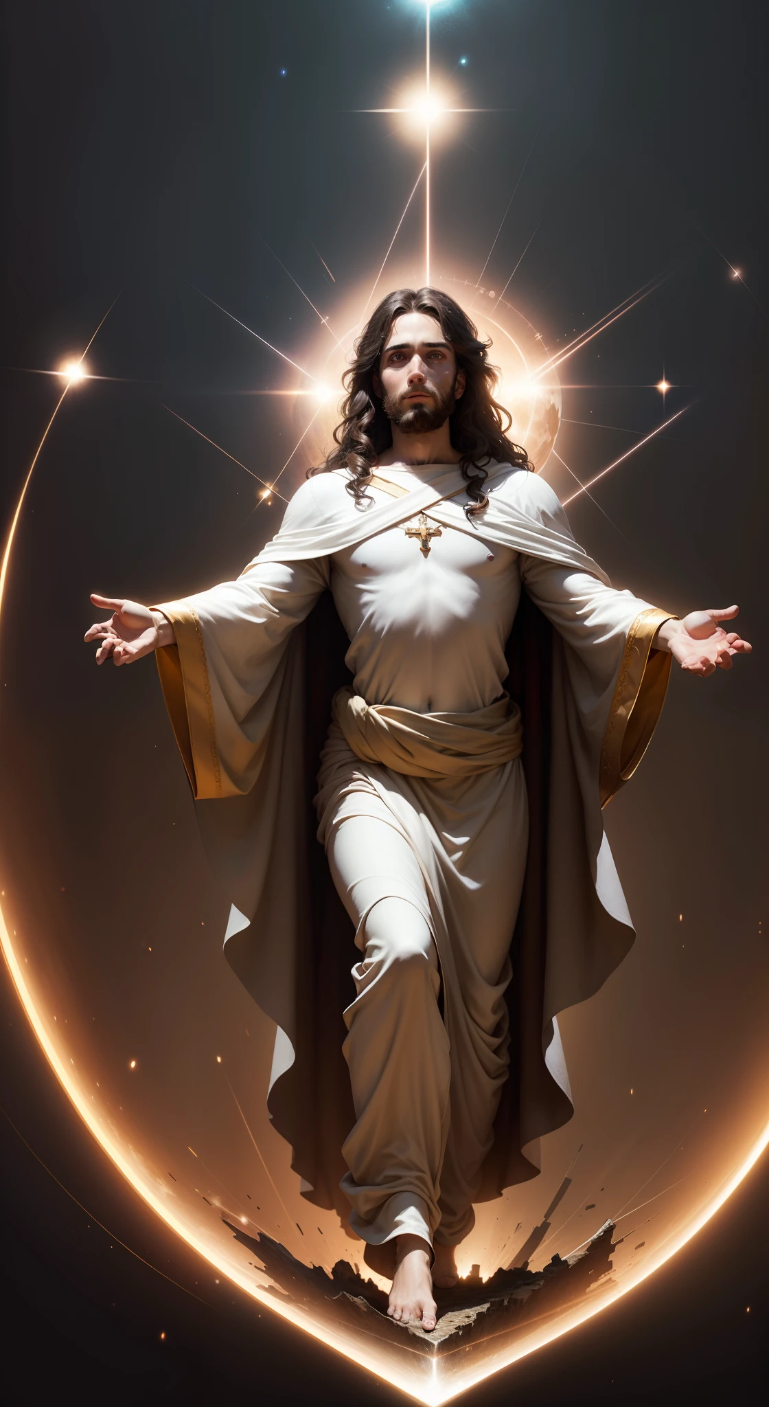 Jesus,religion,physics,physics,Medium distance,ultraclear,Highest image quality,16k,physics,scienc,Technologie,divino,Handsome,Handsome,Small Earth,Big eyes,eyes glowing