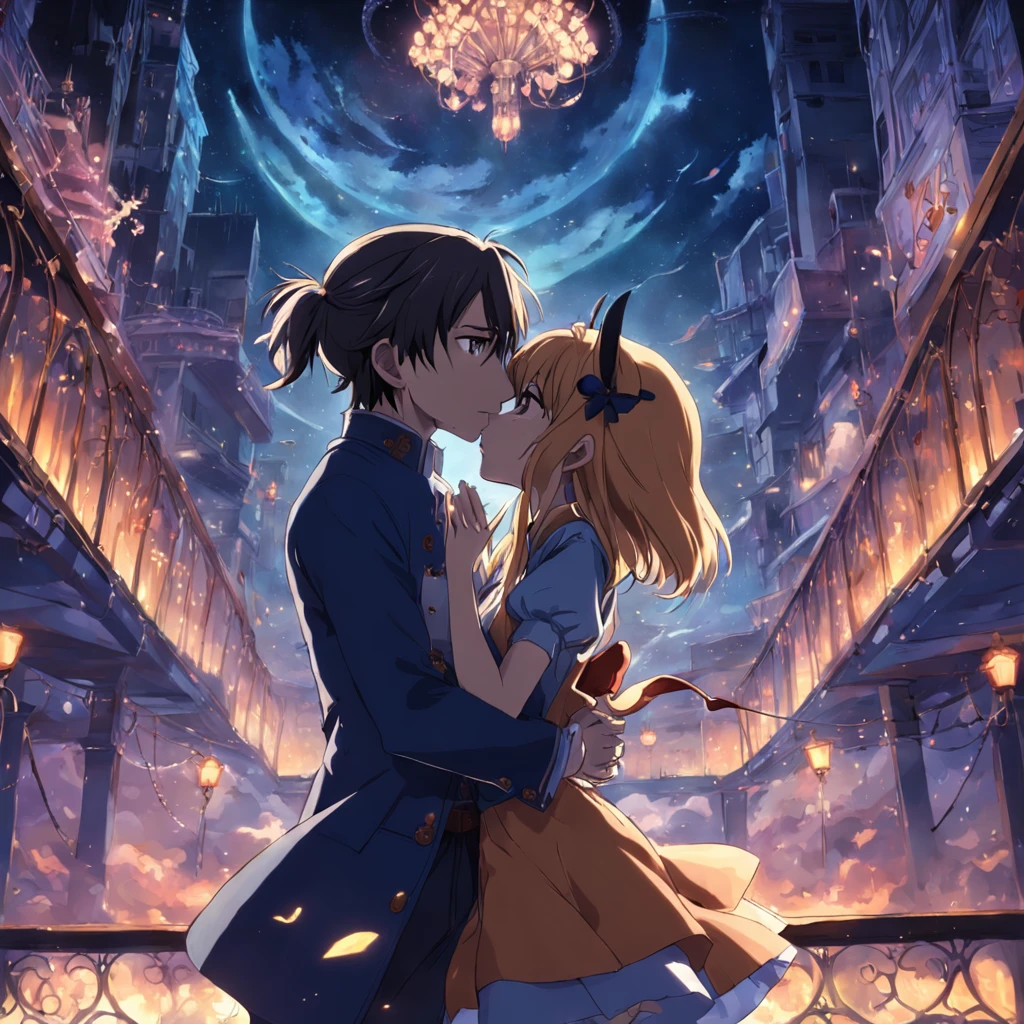 Rudius Grayrat and Alice Grayrat kiss