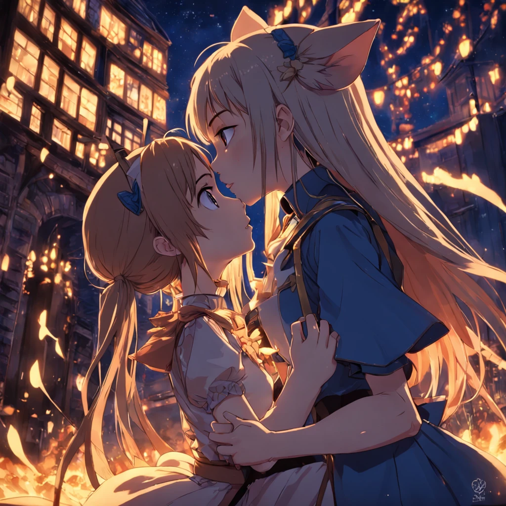 Rudius Grayrat and Alice Grayrat kiss