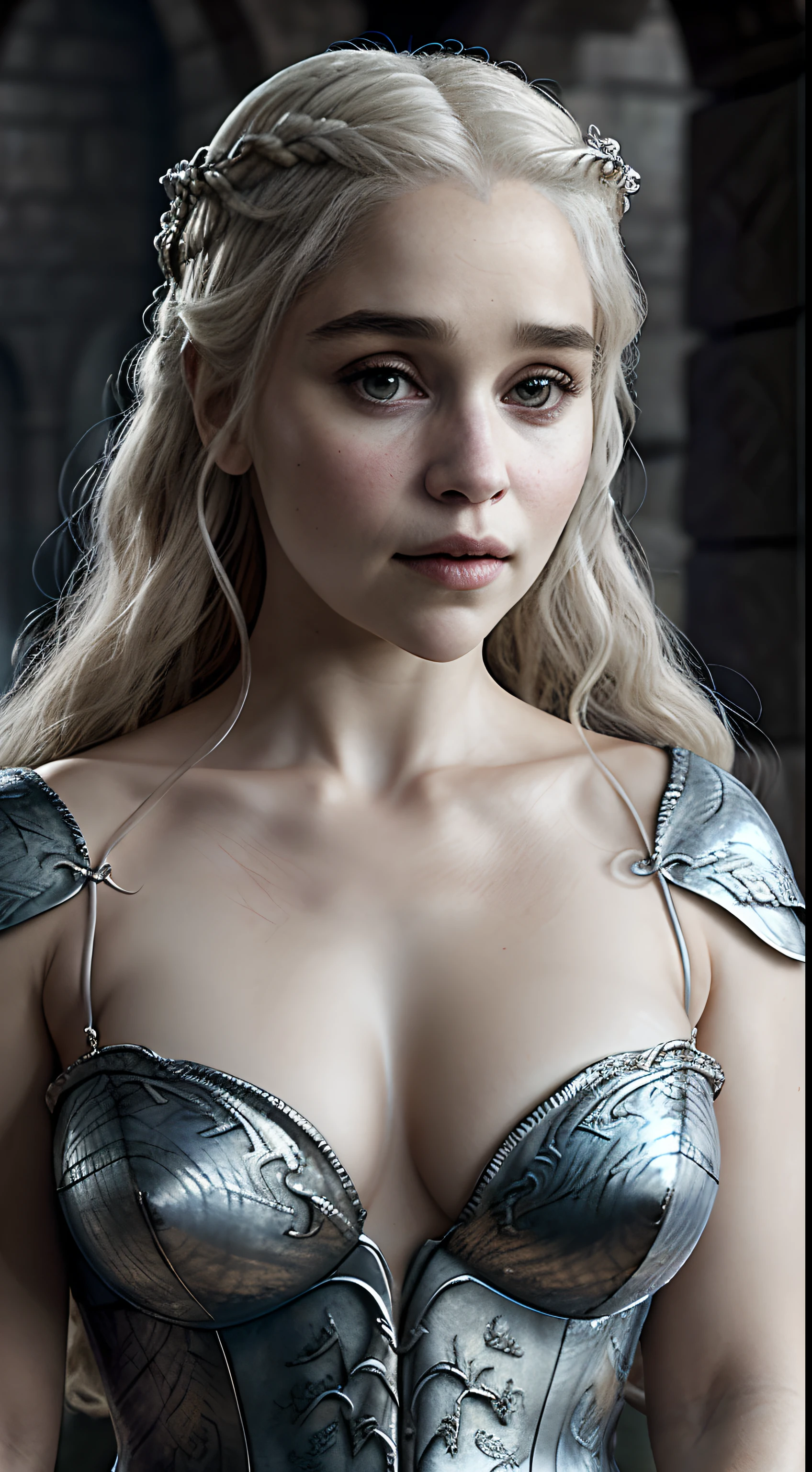 Masterpiece, Daenerys Targaryen, Gorgeous woman, queen, Queen Lady, Princess of Dragonstone, black mole on breast, The Unburnt, Queen of Meereen, Queen of the Andals, the Rhoynar and the First Men (claimant), Protector of the Seven Kingdoms (claimant), Khaleesi of the Great Grass Sea, Breaker of Shackles, Mother of Dragons, The One Who Was Promised, Lady of Dragonstone , 35 years Old, she is a Full growned lady now, beautiful mature lady, the queen, milf beauty, mature queen, Best quality, a small, charming Beauty, a captivating woman, fully ripen milf body, lustful queen, alluring appearance, unrivaled beauty, wonderful breasts, large breasts, mediaeval erotic costumes, a Game of Thrones-inspired costume, a close-up of a woman from the middle ages, Daenerys Targaryen, Daenerys, resembles Emilia Clarke, Emilia Clarke, scene from "Game of Throne," deep cleavage, warrior princess, healthy body, perfect thick body, attractive figure, fleshy body, style of "Game of Throne," beautiful lady, beautiful woman, mediaeval clothes, stunning woman, 8K, insane details, dress made of clothes and jewelry, perfect hair, styled hair, high clarity eyes, perfect hands, perfect fingers, perfect eyes