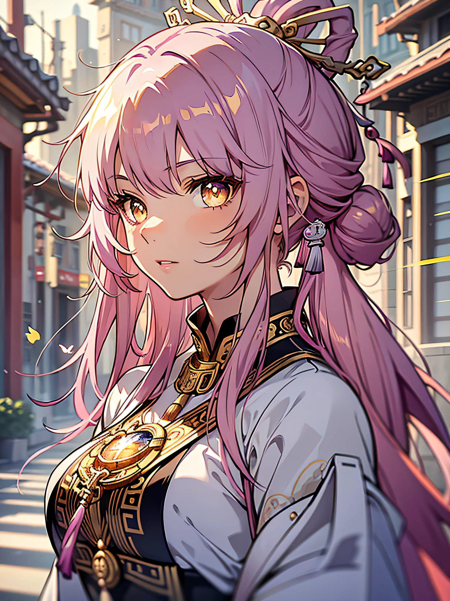 Pink hair, light and shadow