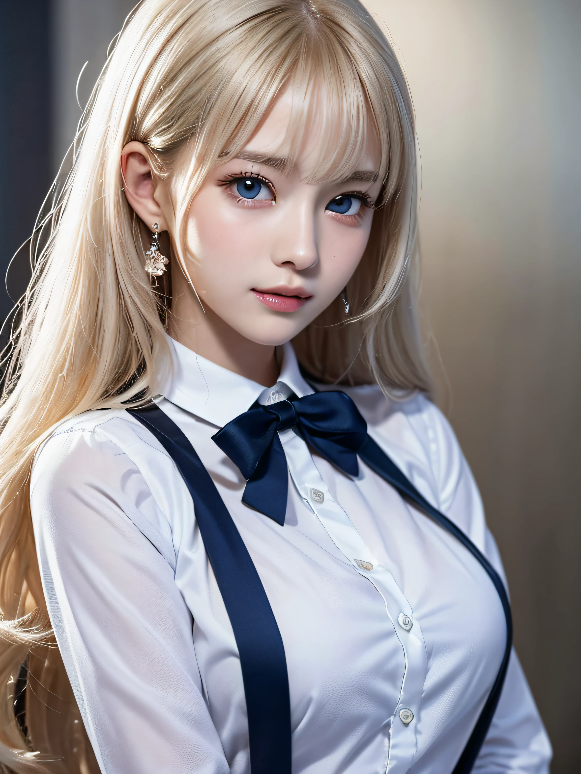 portlate、School Uniforms、bright expression、Young shiny shiny white shiny skin、Best Looks、ultimate beauty girl、The most beautiful platinum blonde hair in the world、shiny light hair,、Super long silky straight hair、Beautiful bangs that shine、Glowing crystal clear attractive blue eyes、Very beautiful nice cute girl、Lush bust