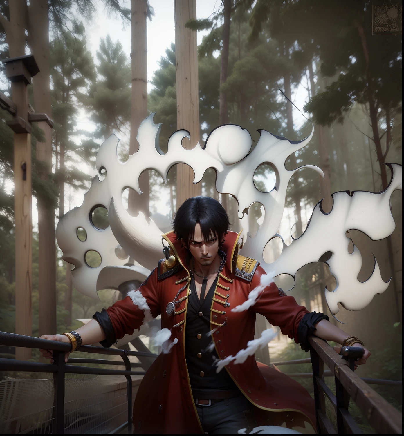 3d blender, realistic detail, high resolution, one piece style,