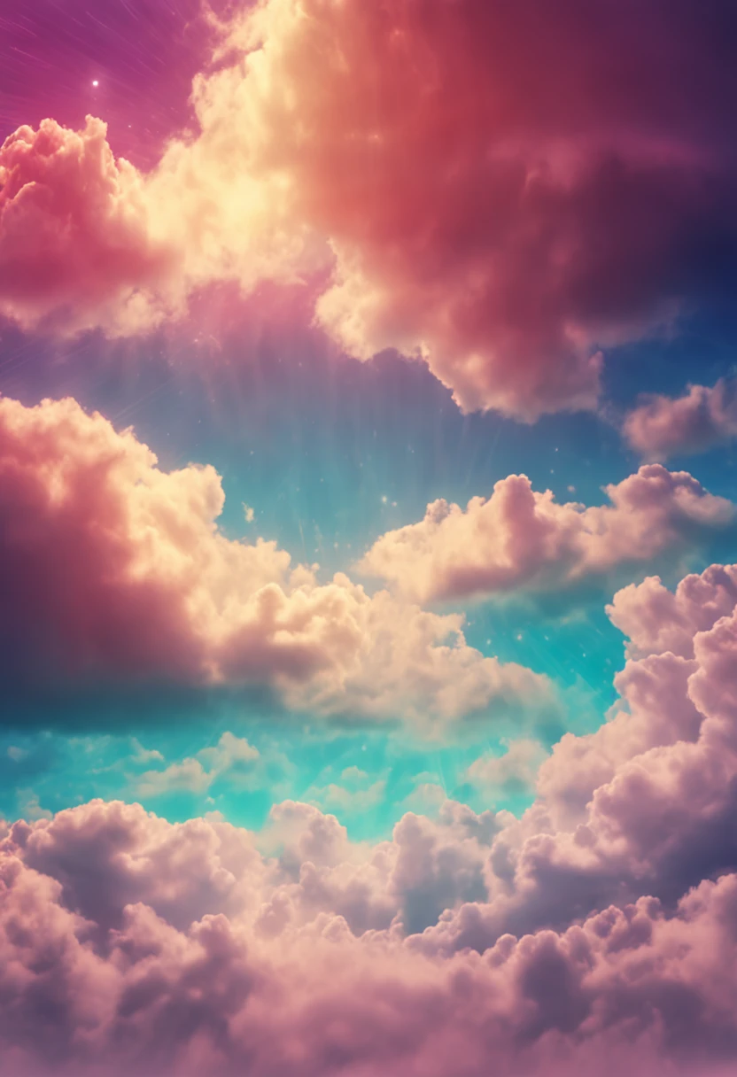 background, with clouds, splendor, angelic, rays of light, fantasy, elegant, highly detailed, realistic, beautiful, with nature