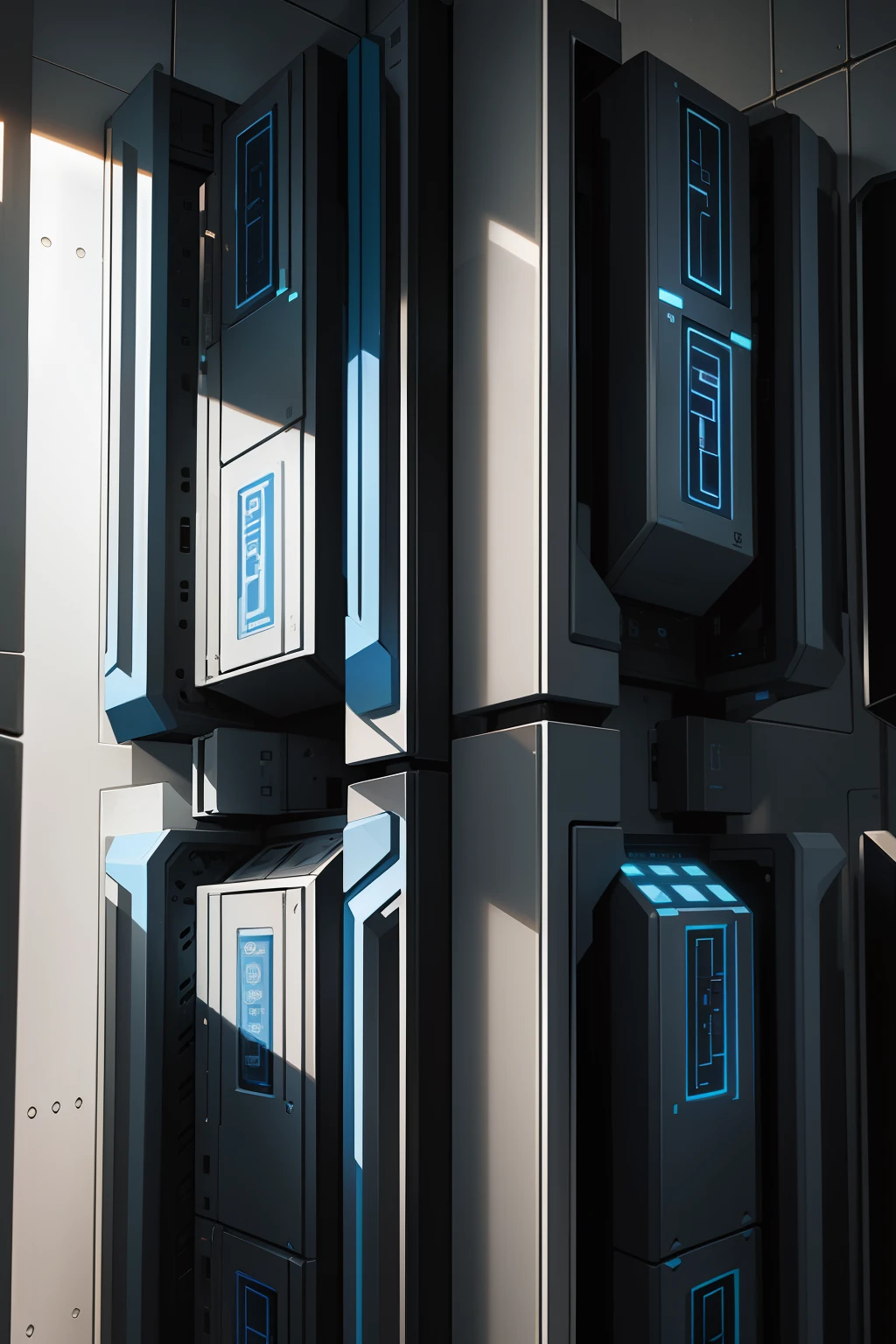 Matrix square, gray metal, blue light technology pattern, and the bottom right corner is printed with SAER stereoscopic a sci-fi r3