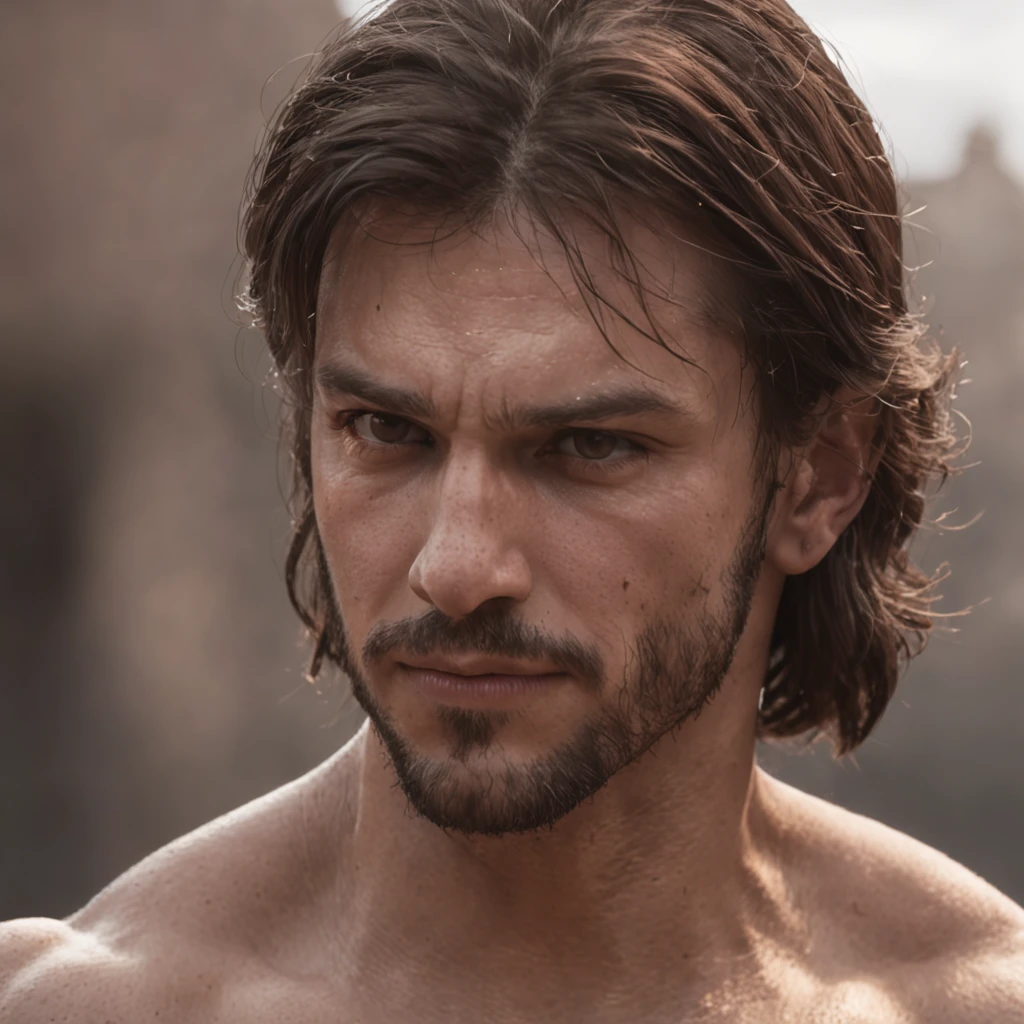 Stock Gricki Stoic
which is the historical Greek status with
Hercules-style profile muscles
Cinematic 8k and dark background