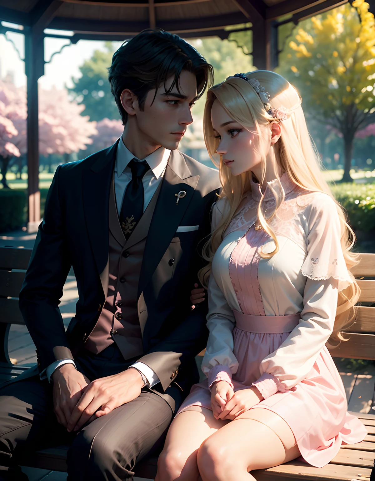 ''A masterpie, Superb Style, full full body, 1Gir l, bangs, Black choker, Black tie, blonde hair, Blue skirt, blushes, bracelets,, choker, waist dress, collar bone, shirt with collars, denim photo, dress shirts, Ear piercing, eyebrows visible through hair, gradation hair, Grinning, gals, jewelries, Kogal, Long, looking at the spectator, Loose tie, necktie, piercings, Plaid skirt, Plaid skirt, preated skirt, red-eyed, rings, Student uniforms, shirts, skirts, Sorrisos, 独奏, white shirts, street, deserted, cherry tree, petals, illutst, (magazine: 1.3), (cover-style: 1.3), moda, a women, A vibrant, outfits, a-pose, front, Colorful, Dynamic, backgrounds, element, Be confident, It is expressive, hold, statement, attachment, Majestic, coiled, surroundings, touch, Scenes, Texto, covers, boldface, grab attention, title, moda, font, Catchy, title, larger, grab attention, modern, stylish, focus, Stylish black stockings --auto