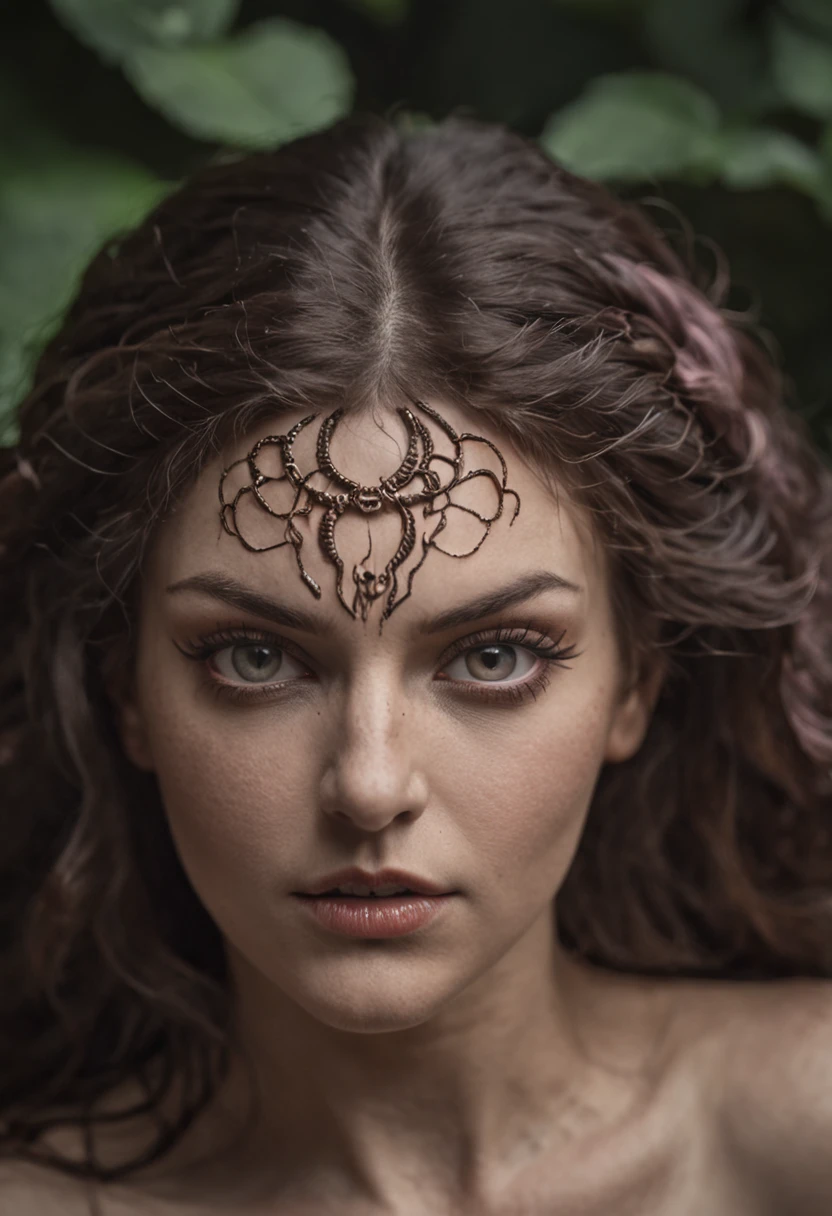 Medusa, rage on her eyes,