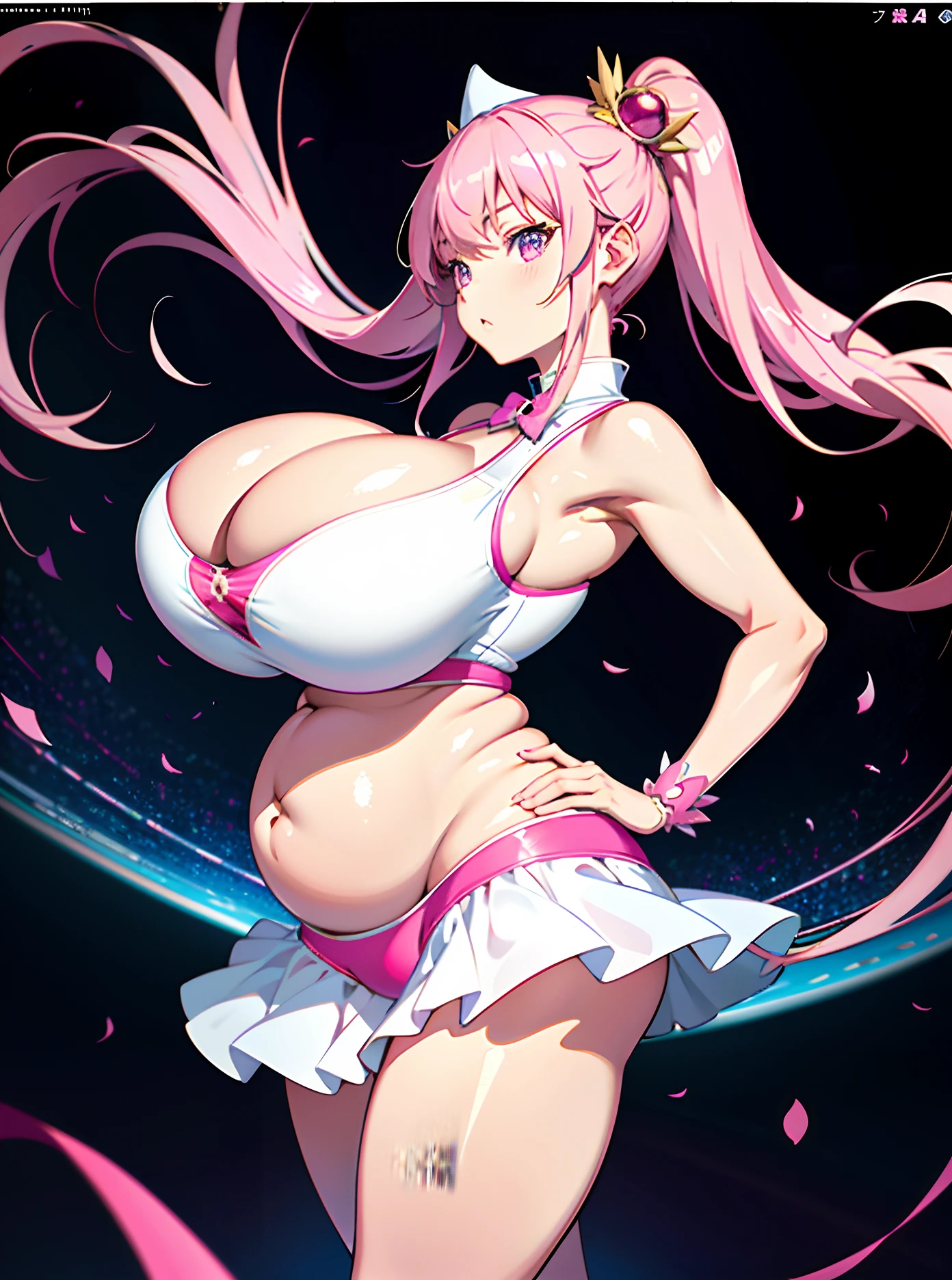 Anime  in pink dress，Pink cape and pink hat, Extremely detailed Artgerm, sakimichan frank franzzeta, 8K high quality detailed art, | fine detail anime, trending on cgstation, [ 4 K digital art ]!!, Biomechanical OPPAI, trending on artstation pixiv, Attractive anime little girlVery, Very, Very huge，the cute sexy ass, insanely inflated hips, the cute sexy ass, Crazy swollen chest,Very huge，Very, Very, Very huge，the cute sexy ass, insanely inflated hips, the cute sexy ass, Crazy swollen chest,Very huge，Very, Very, Very huge，the cute sexy ass, insanely inflated hips, the cute sexy ass, Crazy swollen chest,The thighs are thin，The thighs are thin，Pregnancy in October，Pregnancy in October，Very big belly，Very big belly，revealing her belly，Lori huge breasts cleavage，Small loli，Small loli，exposier chest，nass，nakeness，nakeness，no clothes are worn，no clothes are worn