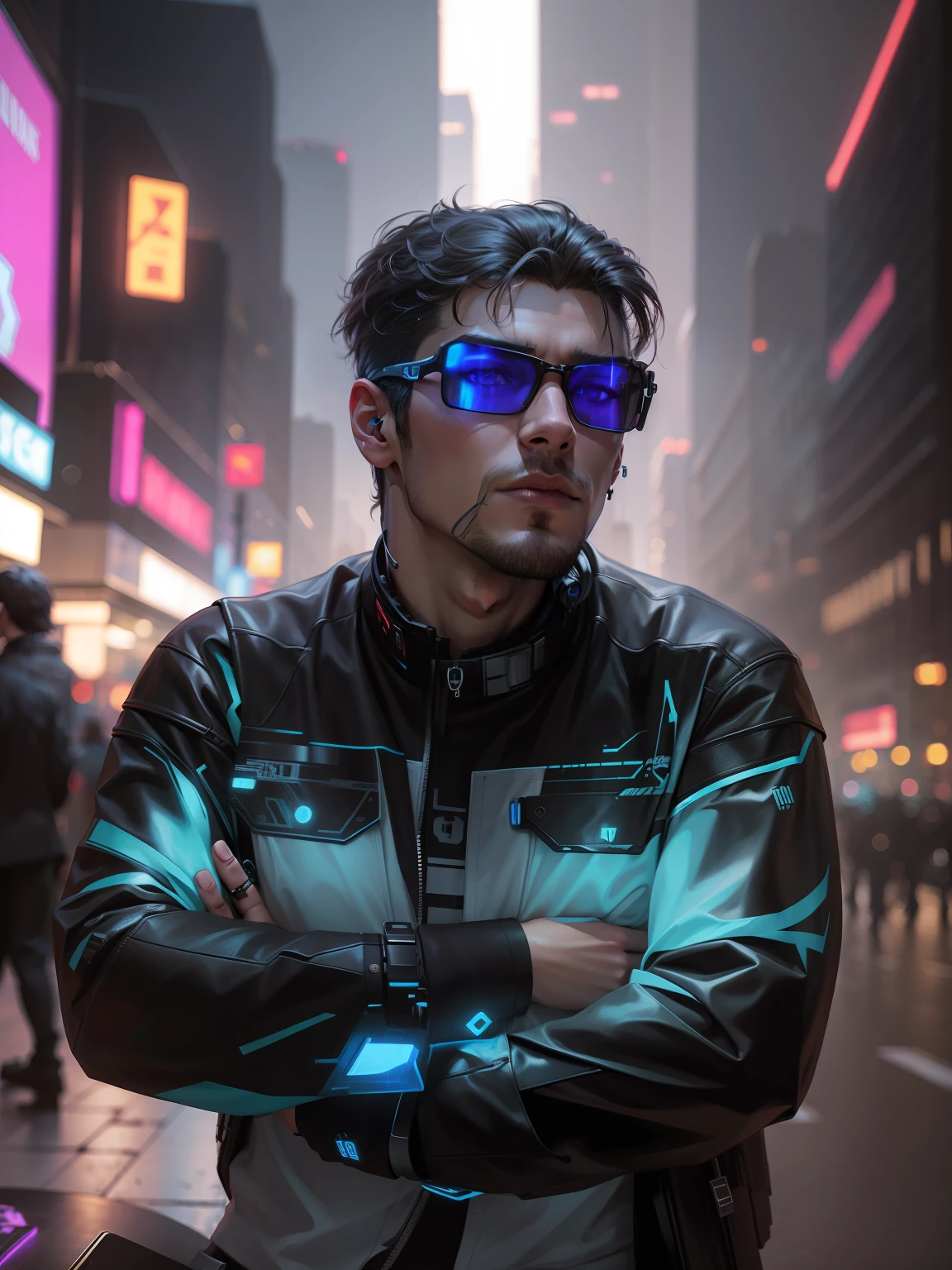 Change background cyberpunk handsome
boy, realistic face, 8k, ultra realistic,