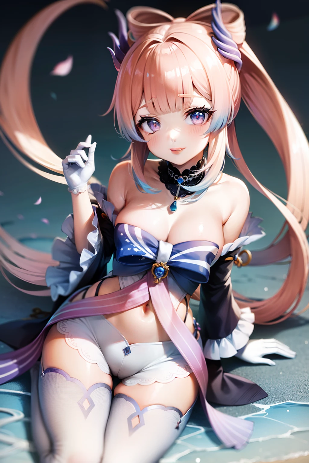 obra-prima, highres, melhor qualidade, smile, sangonomiya_kokomi, good anatomy, quimono