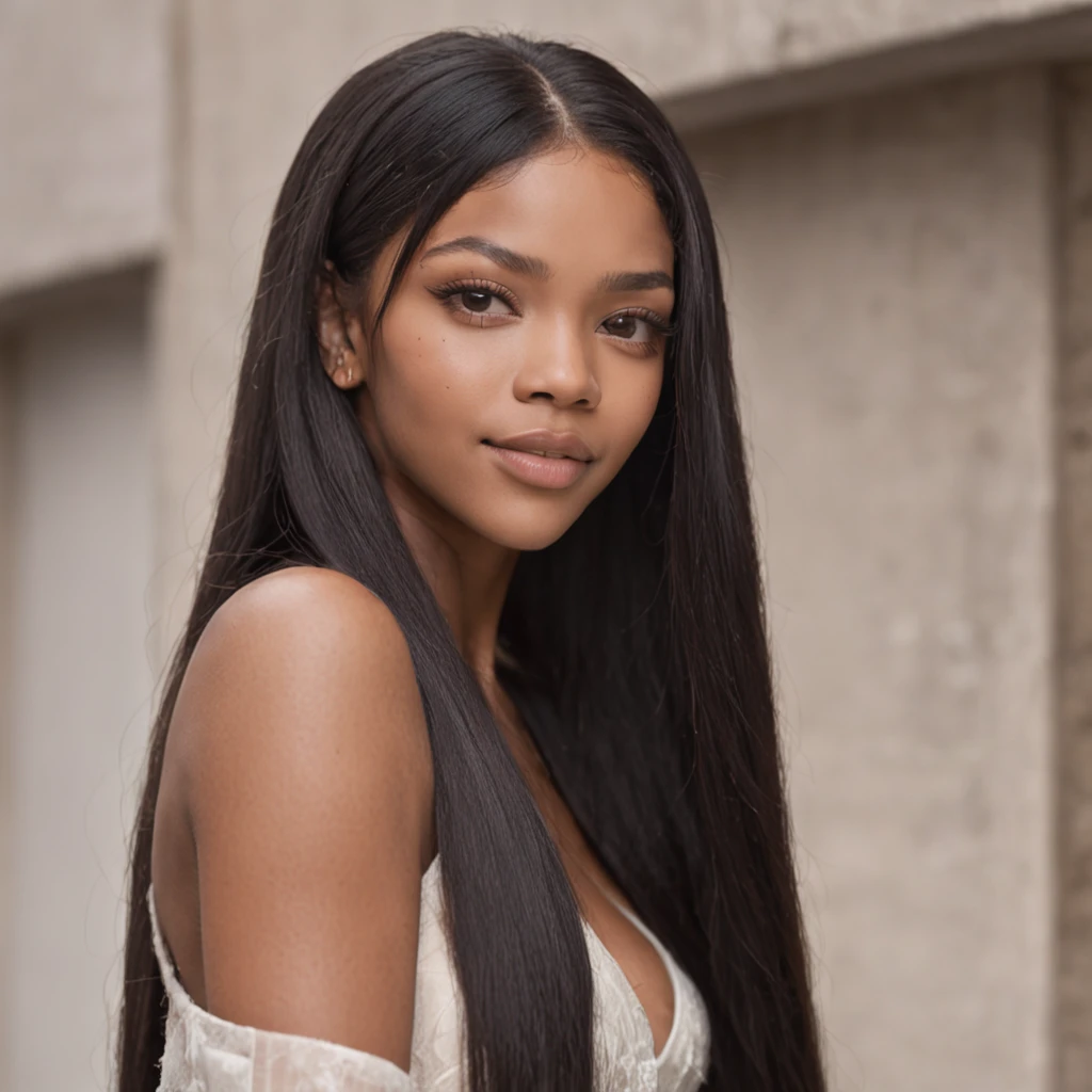 8K RAW photo, high resolution, 21 year old cool araffe woman with long black hair sitting in a car, portrait, rihanna, lori harvey, gorgeous black woman, headshot profile picture, natural straight eyebrows, light skin, gorgeous beautiful woman, flawless face, beautiful girl, straight eyebrows, straight black hair, attractive girl, thick lips, straight face, gorgeous female, rihanna, lori harvey, dark skin, instagram model, 21 year old, smiling, happy