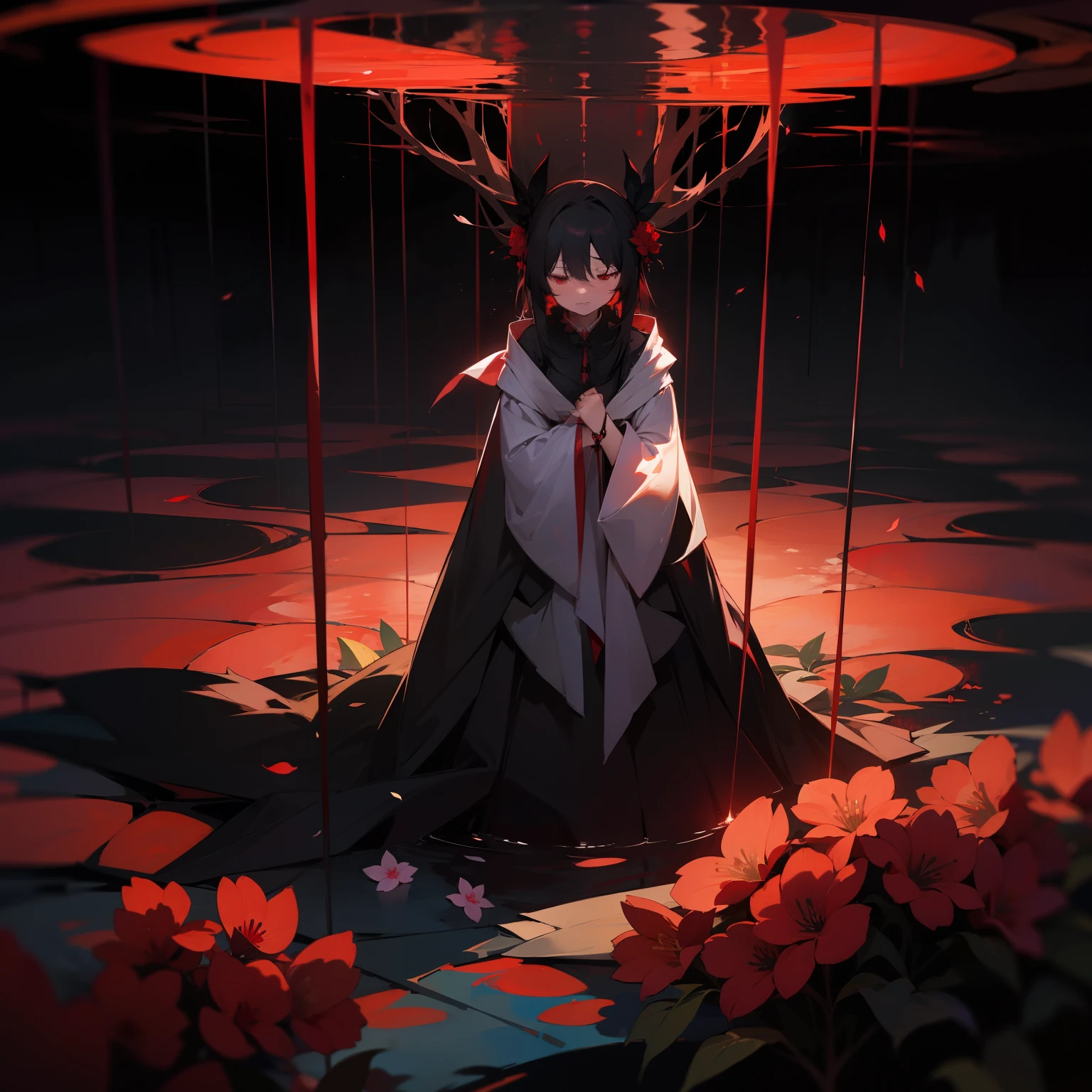 a dark night、Under red, Higan flower、Reunion with the lost past、Silent death。In illusions、End of time、florals、Black and Red World