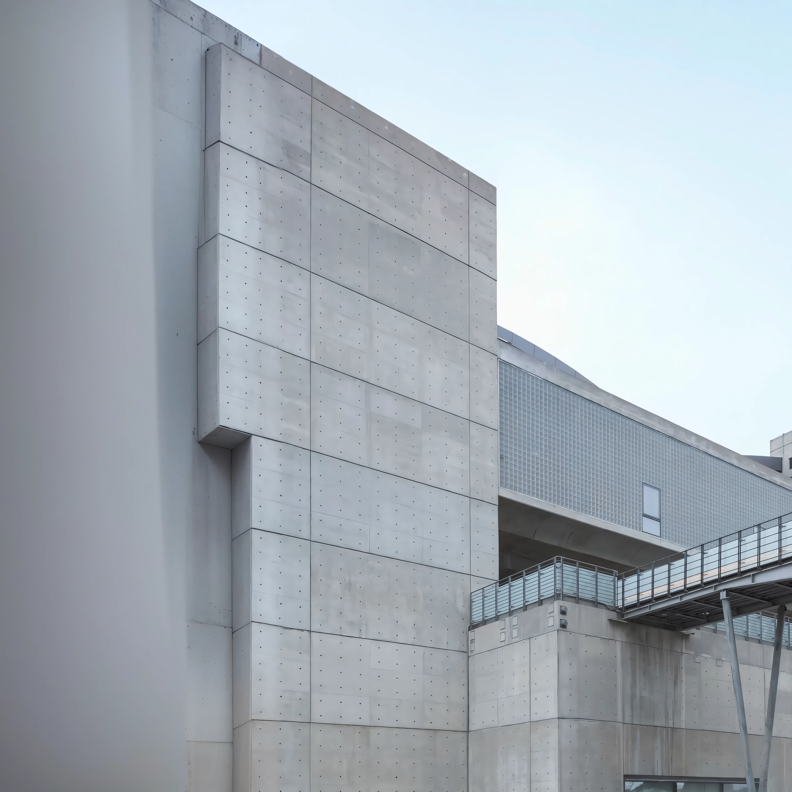 There is a car parked on the side of the road near a building, um retrato de Tadao Ando, Flickr, brutalismo, arquitetura de concreto brutal, concrete building, Pritzker Architecture Prize, a foto mostra um grande, arquitetura de concreto, arquitetura brutalista simples, Shiro Brutalista, brutalist buildings tower over, Jakob Eirich