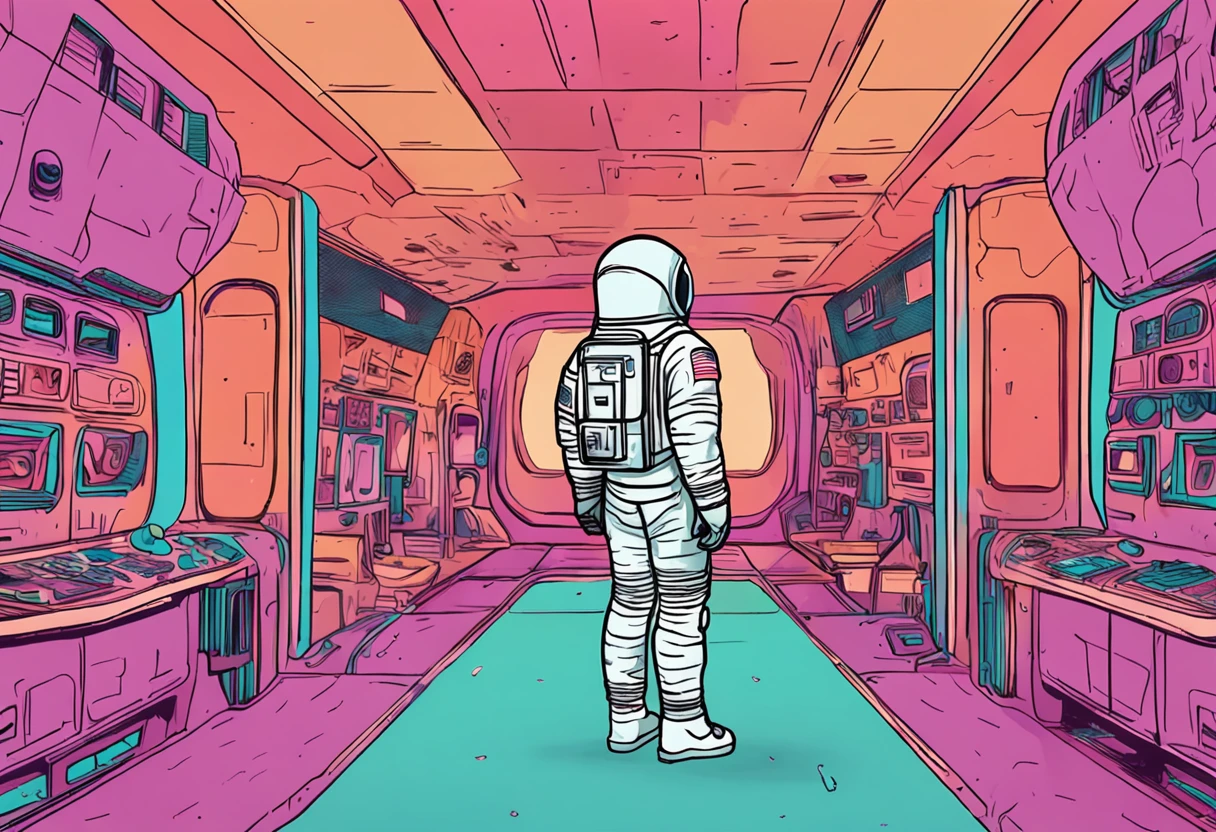 astronaut in glaxy lofi