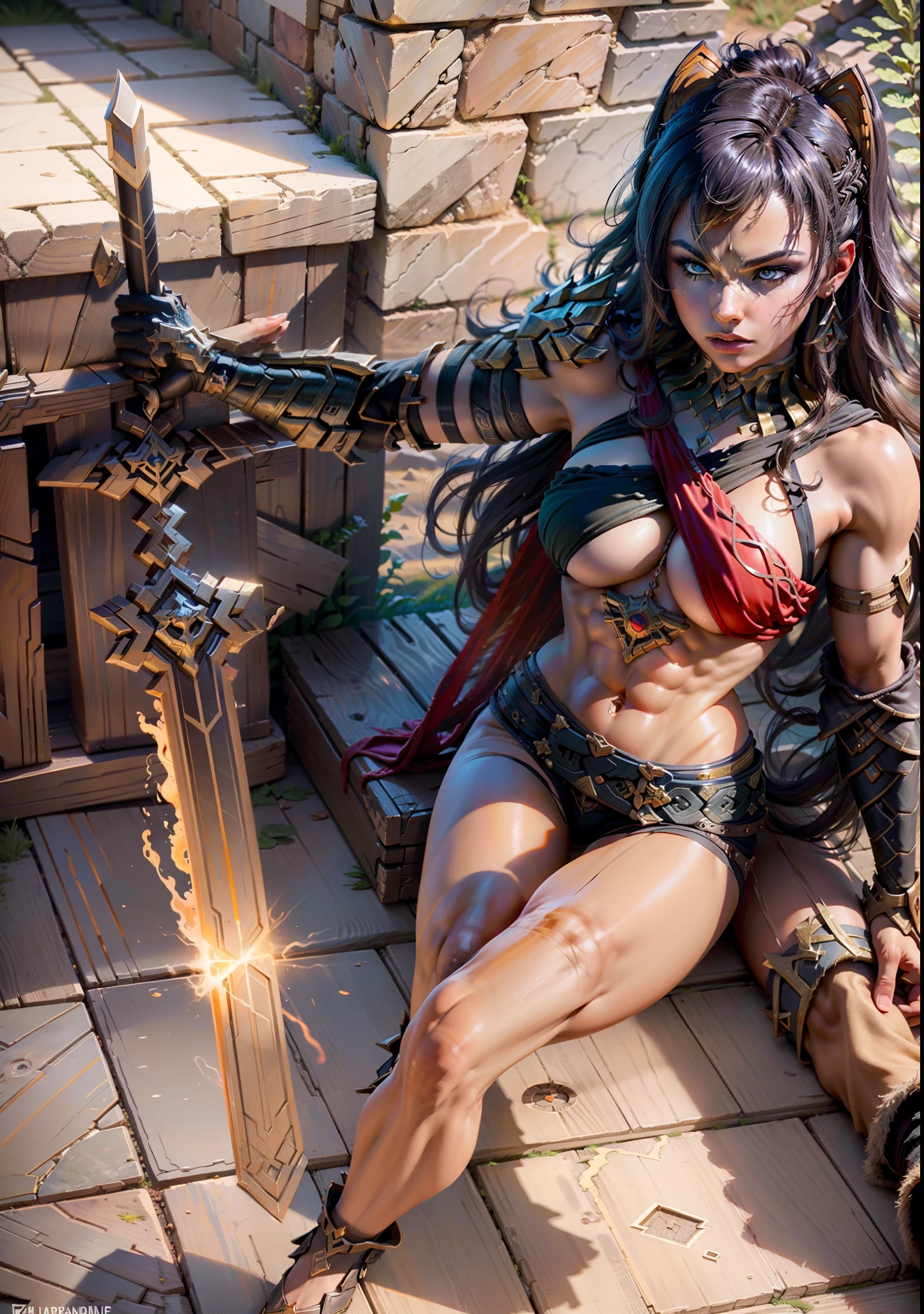 Asgard,valkyrie,Senhora Cavaleiro,Anatomia correta,epic fantasy digital art,tmasterpiece,8k,high-definition resolution,desenho detalhado,Qulidade Superior,, Epic composition,